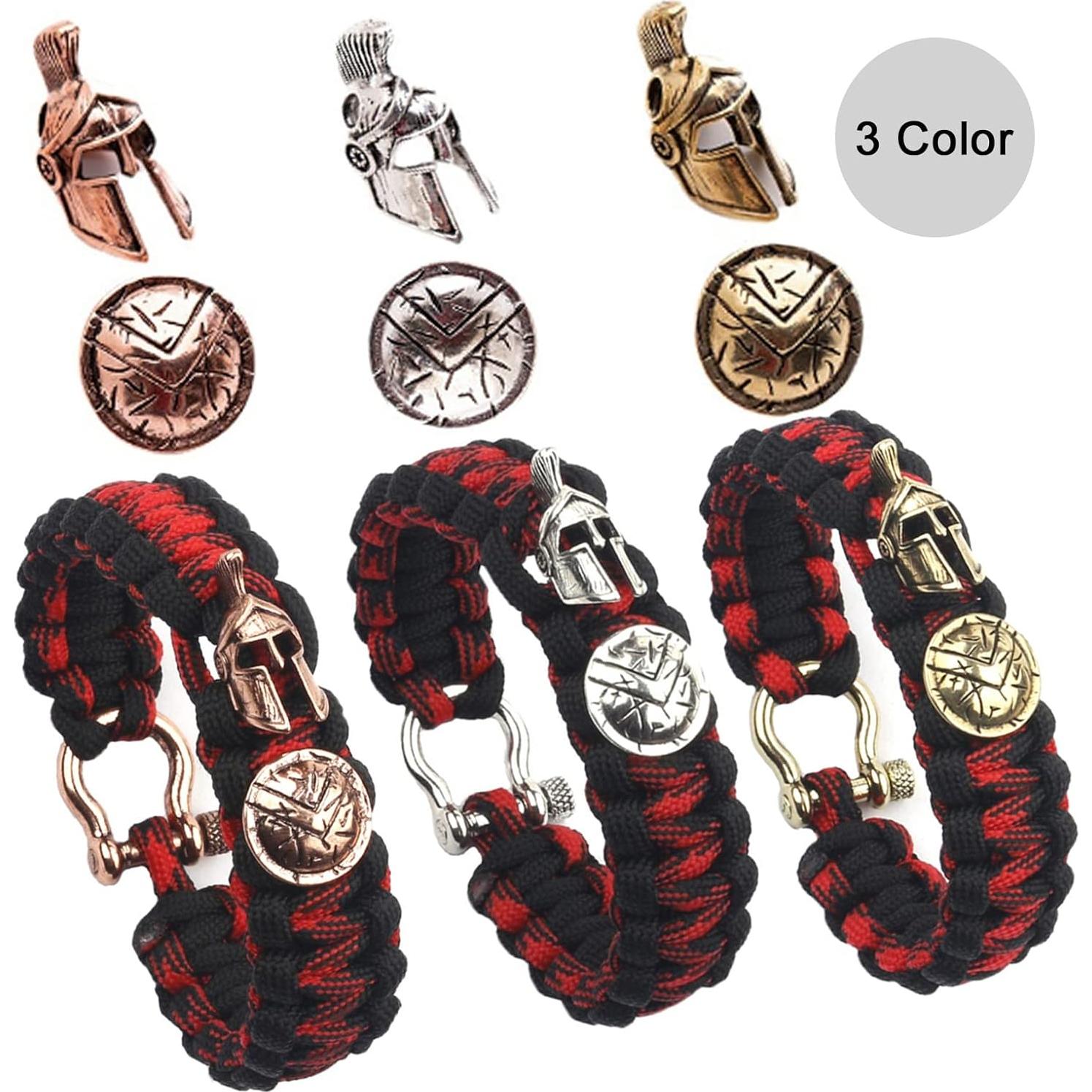 Paquete de 10 cuentas de metal SU LIFE para paracord