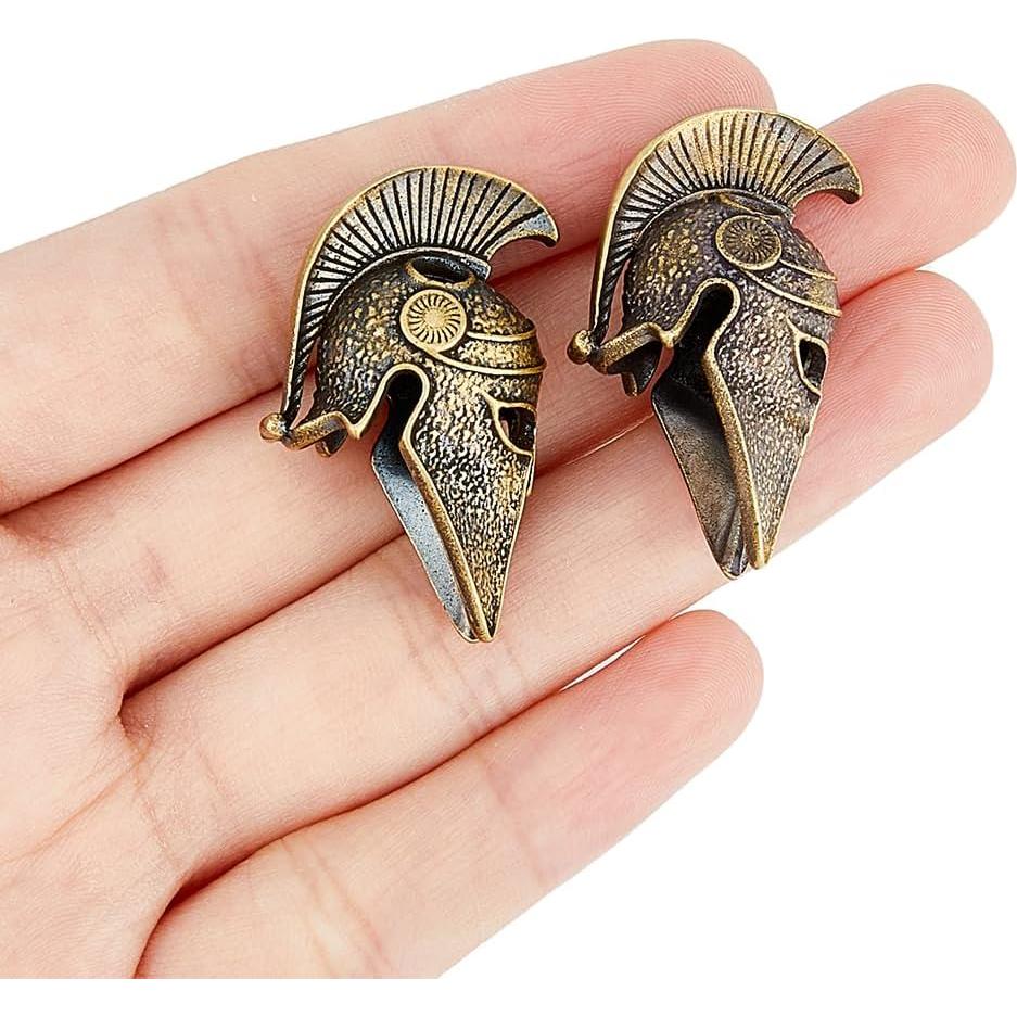 Beads de Paracord Casco Bronce Antiguo SUPERFINDINGS 2 Piezas