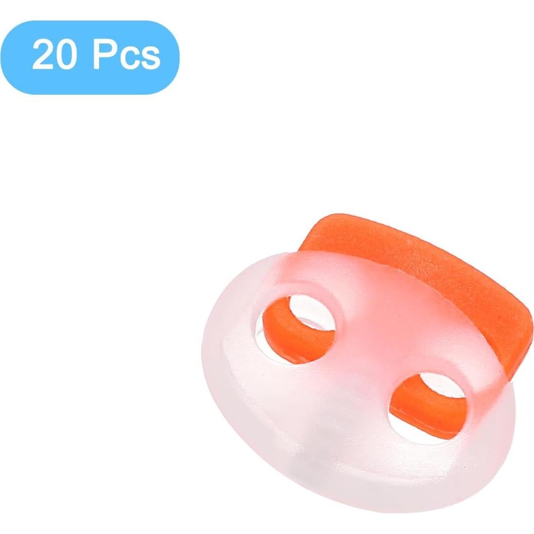 Cierres de Cuerda de Plástico uxcell 20 Pcs Doble Agujero