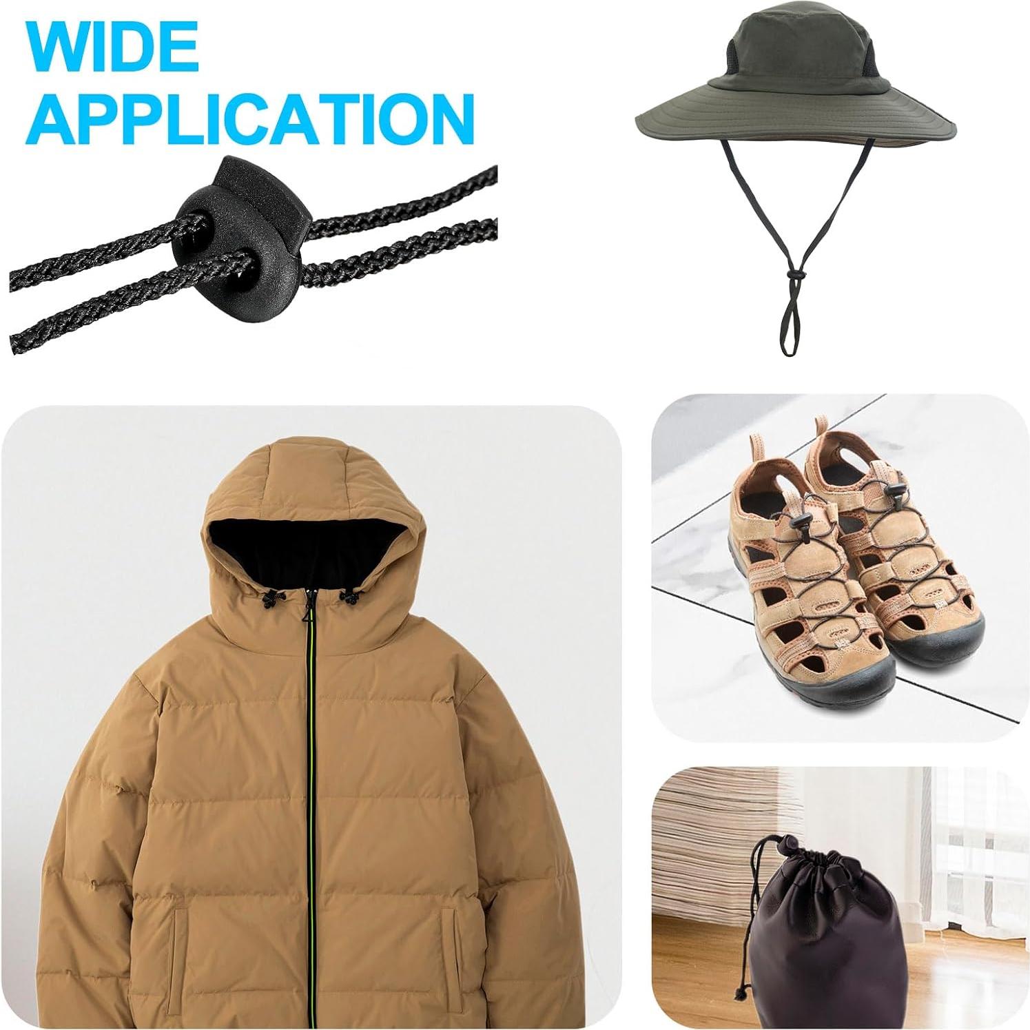 Cierres de Cuerda de Plástico uxcell 20 Pcs Doble Agujero