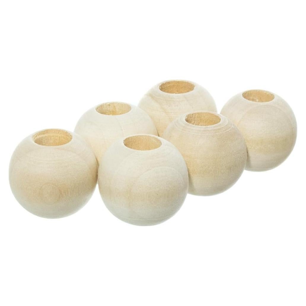 Perlas de Madera Natural Paracord Planet 25 mm Paquete de 100