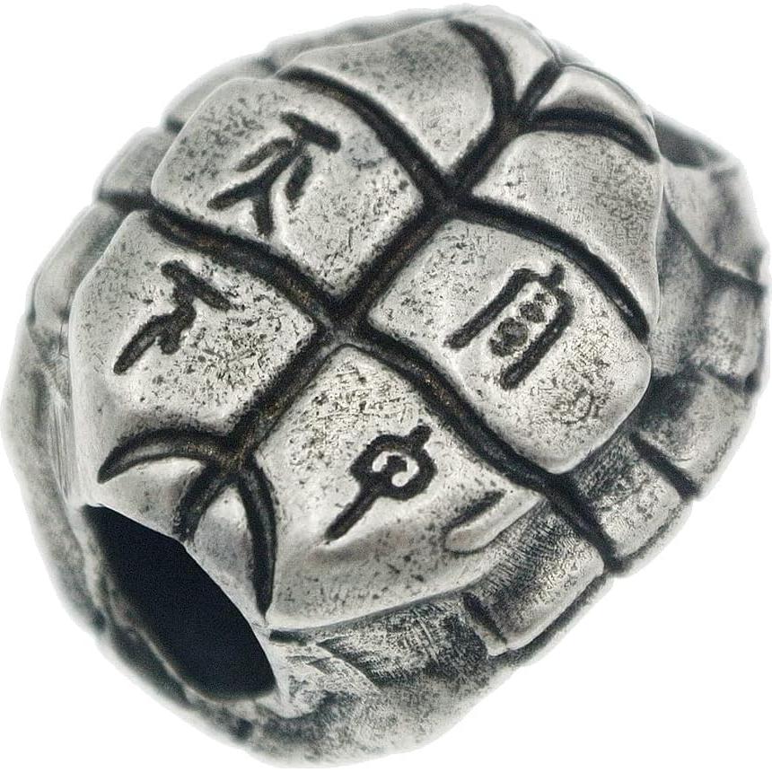Concha de Tortuga Bead Paracord AM33 Plata 1.9x1.6 cm