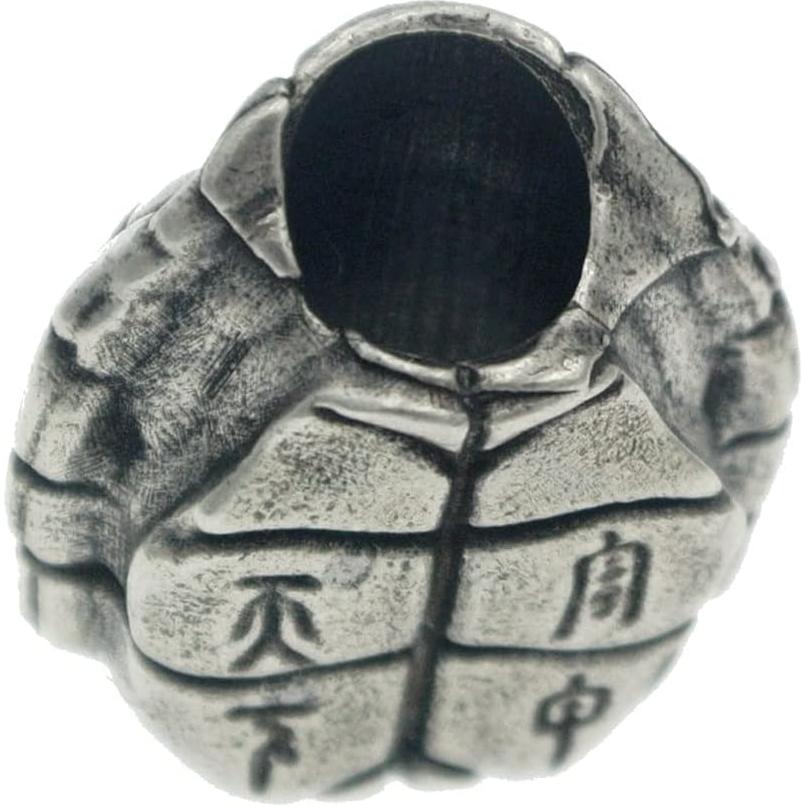 Concha de Tortuga Bead Paracord AM33 Plata 1.9x1.6 cm