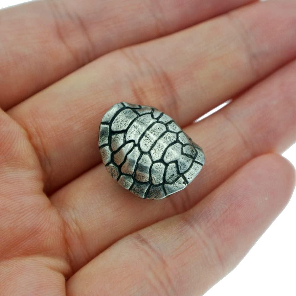 Concha de Tortuga Bead Paracord AM33 Plata 1.9x1.6 cm