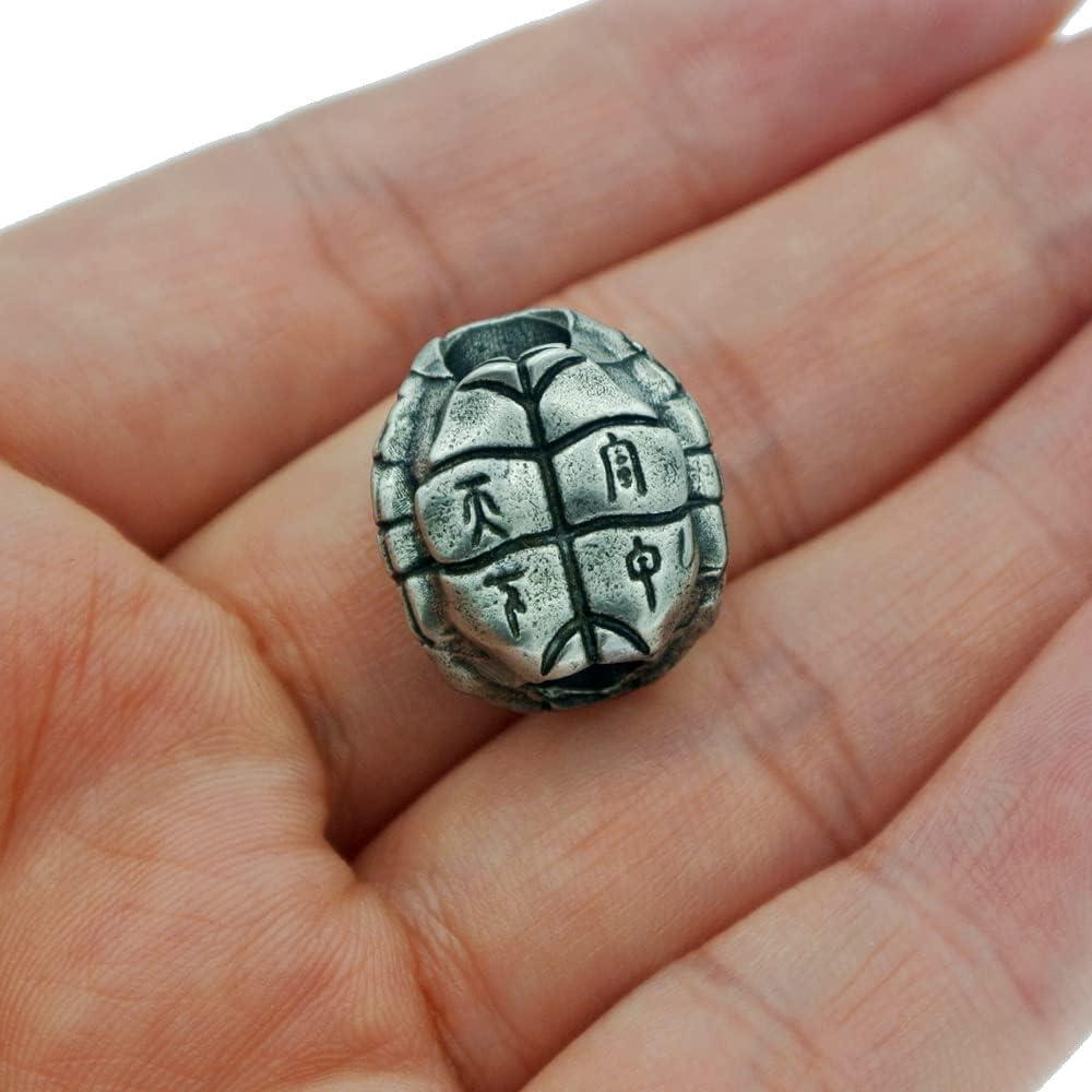 Concha de Tortuga Bead Paracord AM33 Plata 1.9x1.6 cm