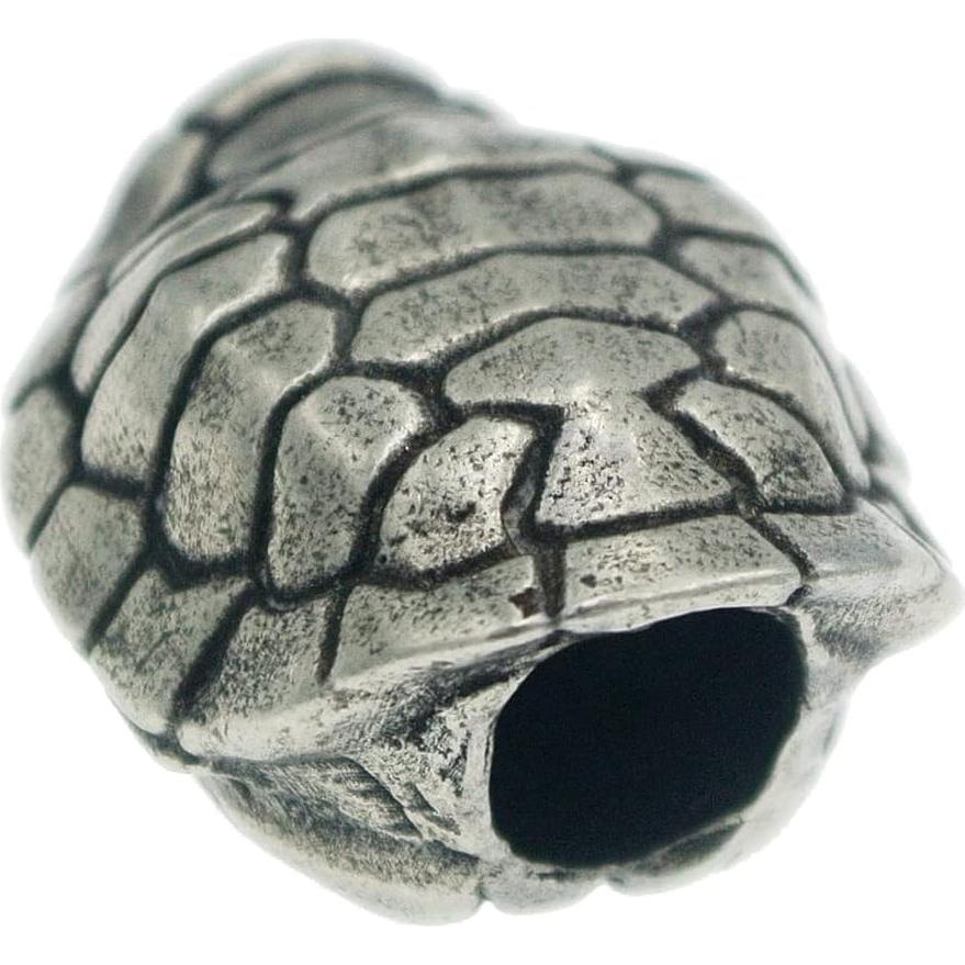 Concha de Tortuga Bead Paracord AM33 Plata 1.9x1.6 cm