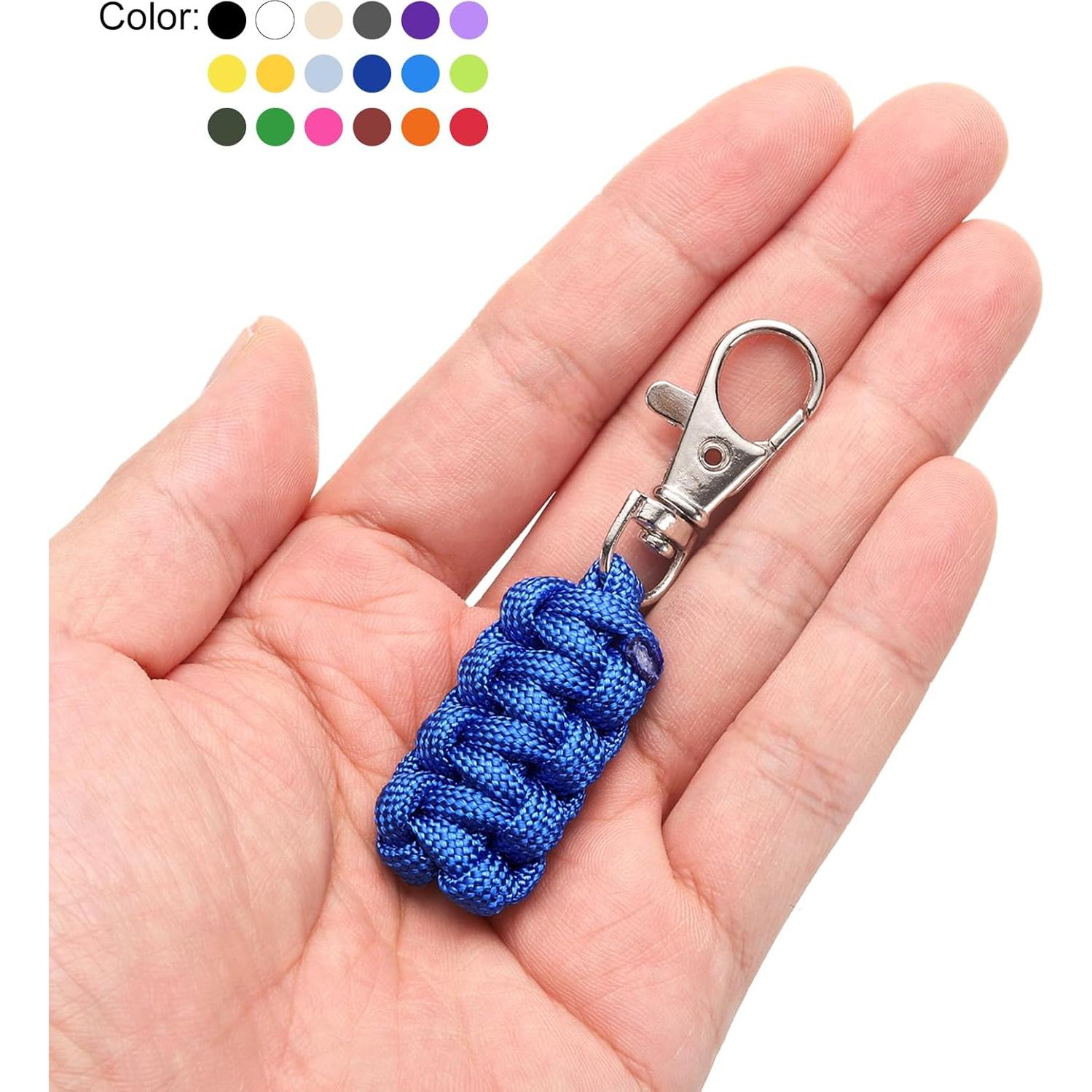 Tiradores de Cremallera Paracord uxcell 4 Piezas Negro 75mm