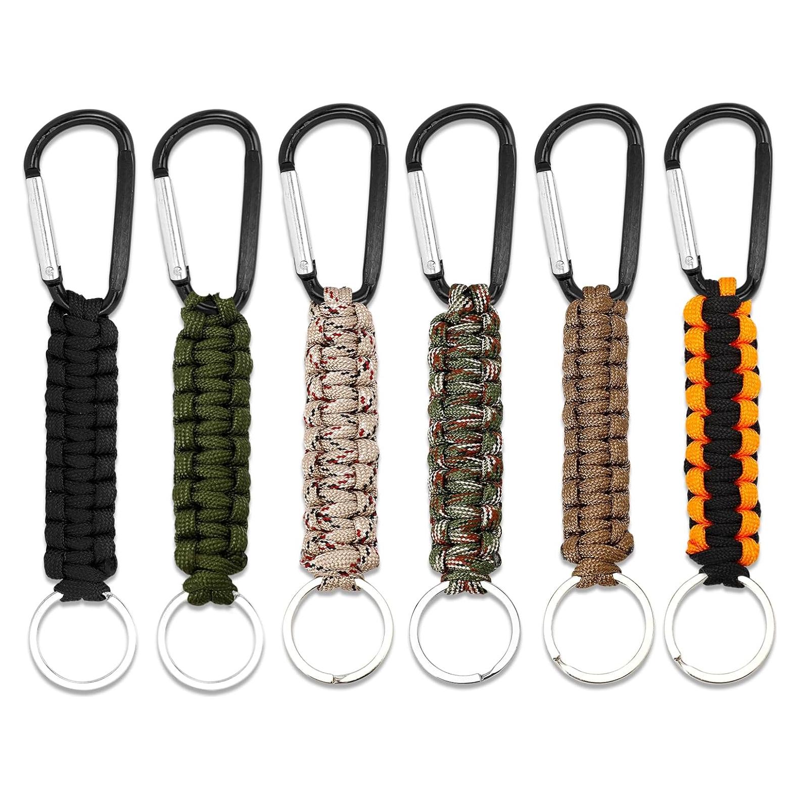 Llavero Paracord Siutaga 6 Pcs con Mosquetón 16 cm - 6 Colores