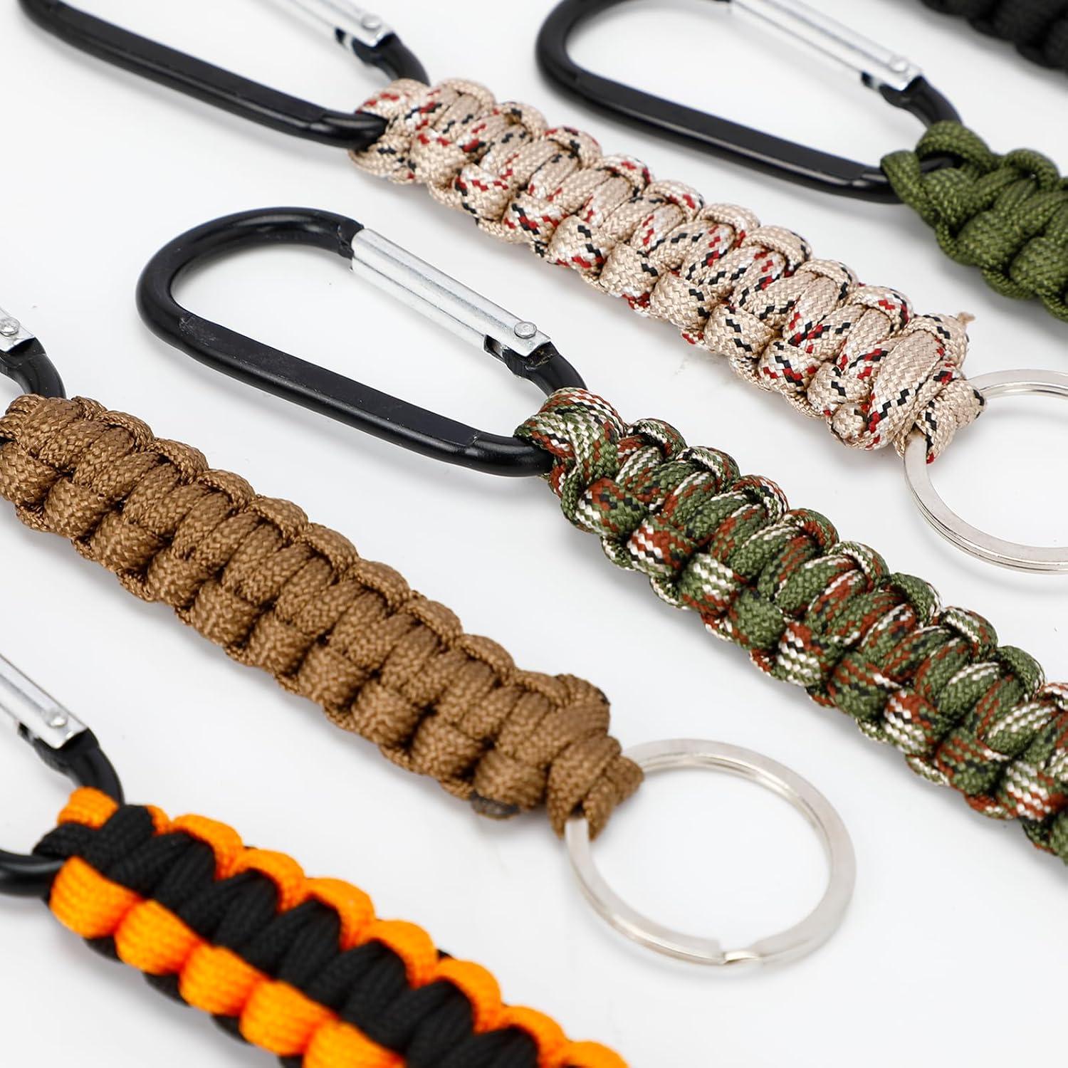 Llavero Paracord Siutaga 6 Pcs con Mosquetón 16 cm - 6 Colores
