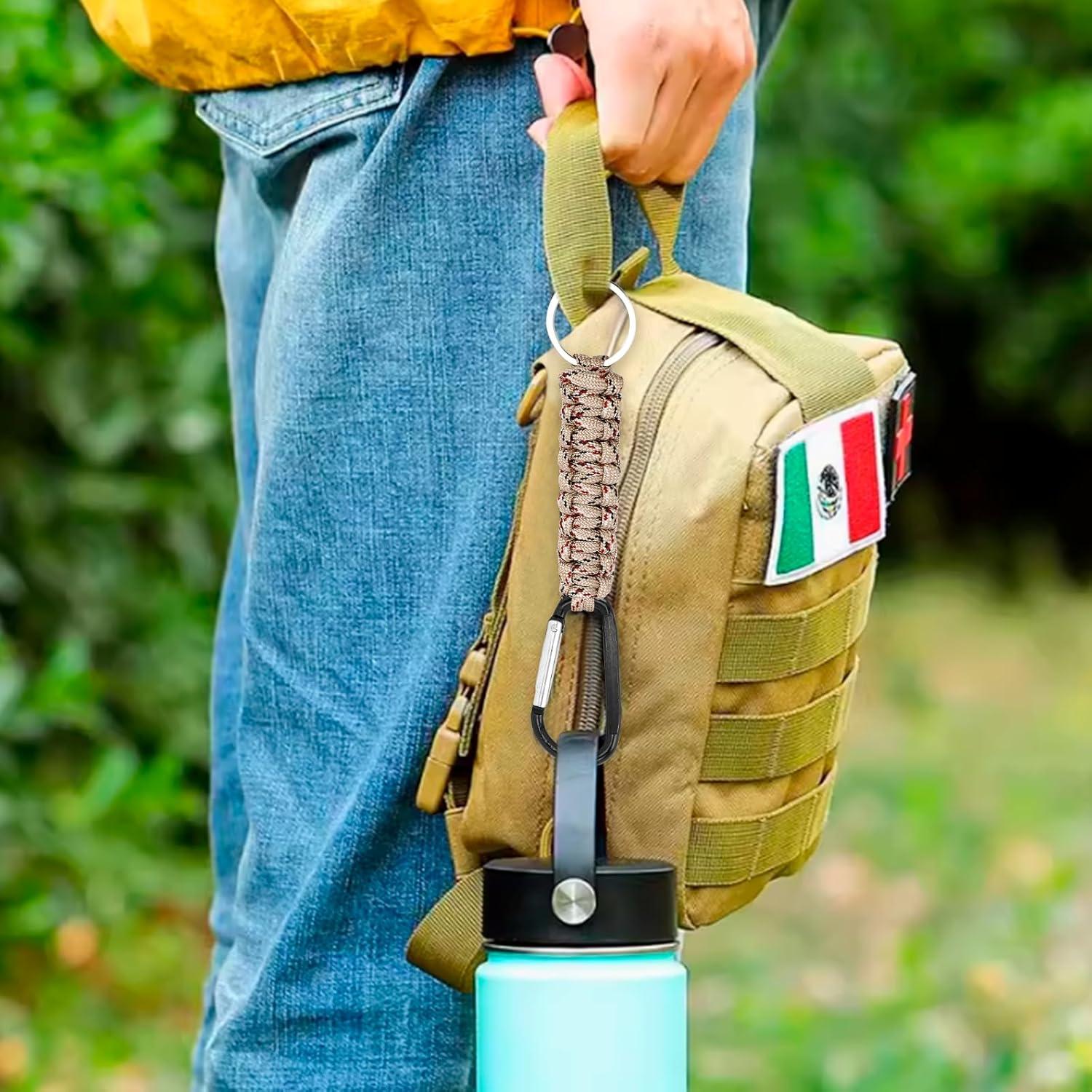 Llavero Paracord Siutaga 6 Pcs con Mosquetón 16 cm - 6 Colores