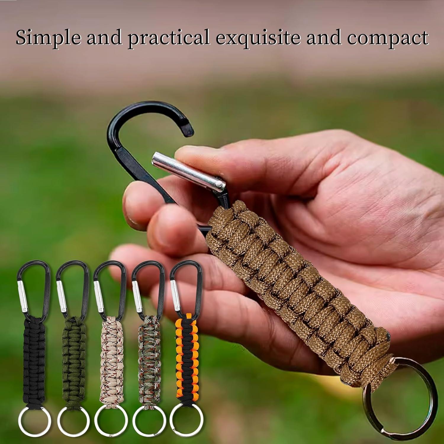 Llavero Paracord Siutaga 6 Pcs con Mosquetón 16 cm - 6 Colores