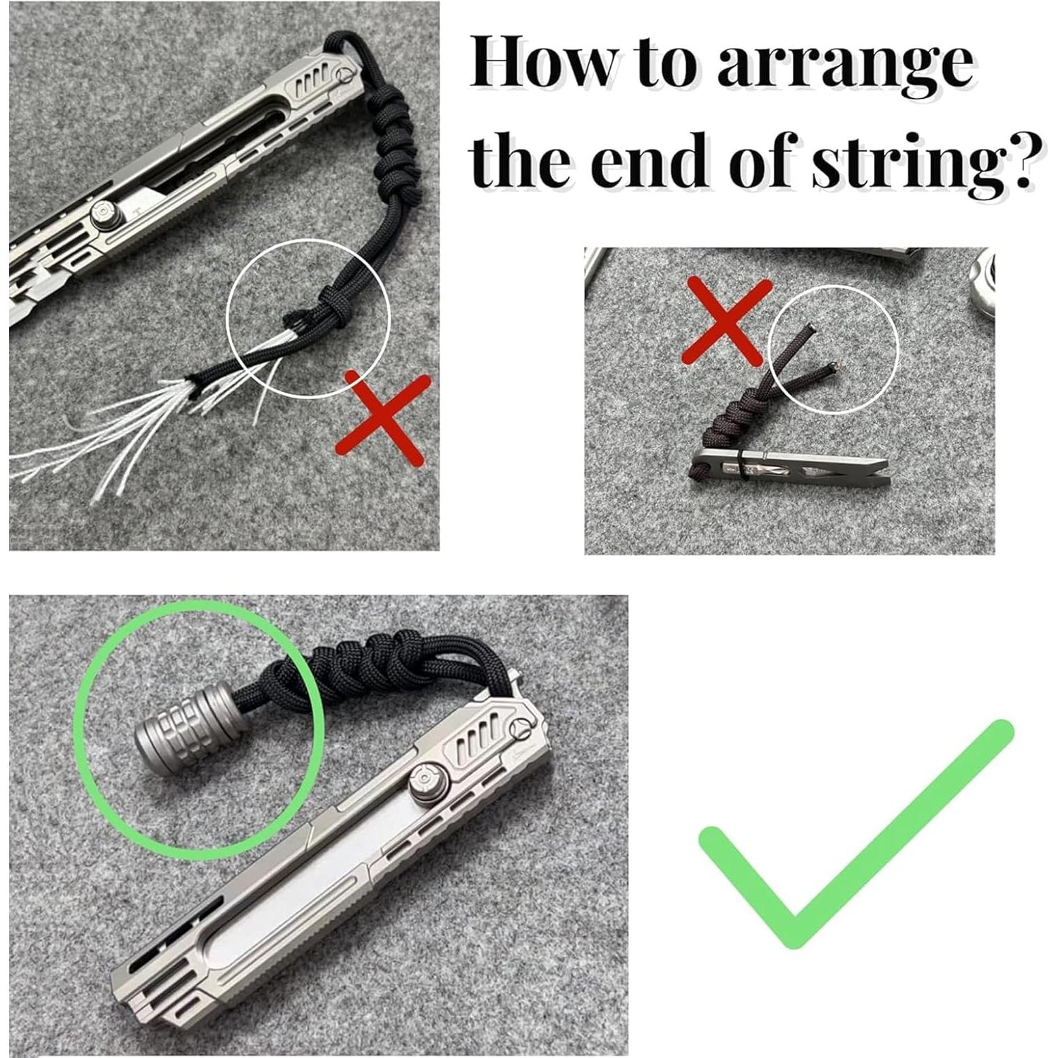 Cuenta de Paracord de Titanio WANERSEN Estilo 2 25mm