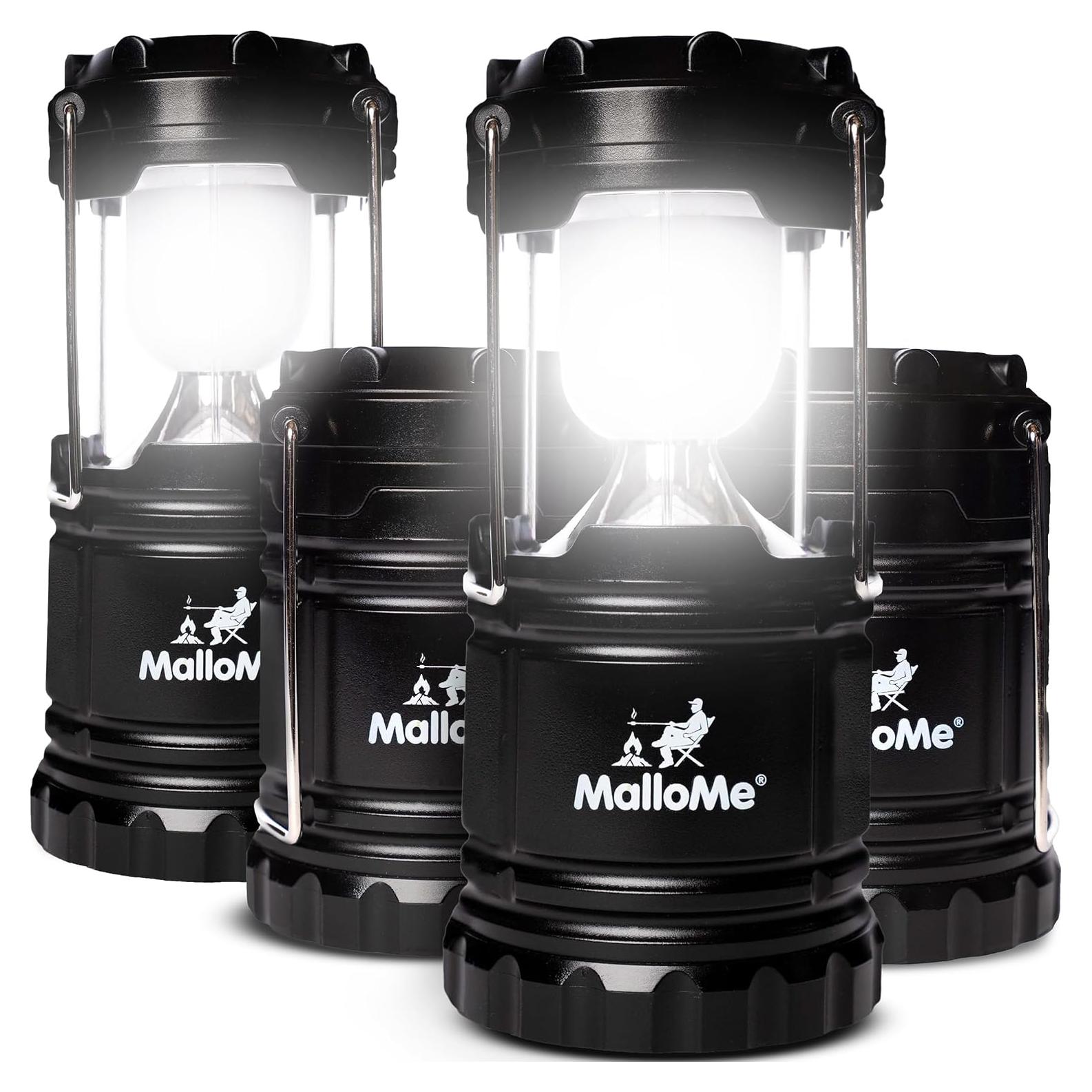 Linterna de Camping LED MalloMe Paquete de 4 Multicolor 146 Lúmenes