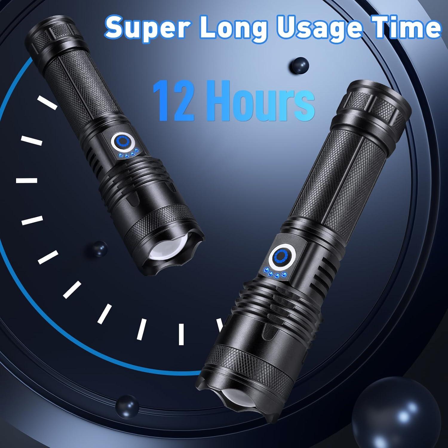 Linternas Recargables Kmivo M110 90,000 Lúmenes 2 Piezas