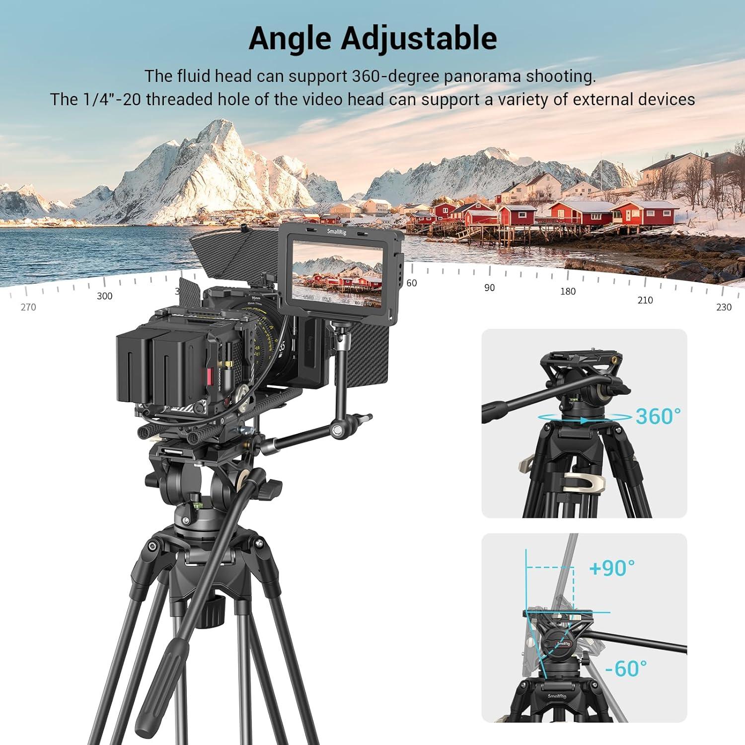 Trípode de Video SmallRig AD-01 73" con Cabezal Fluido