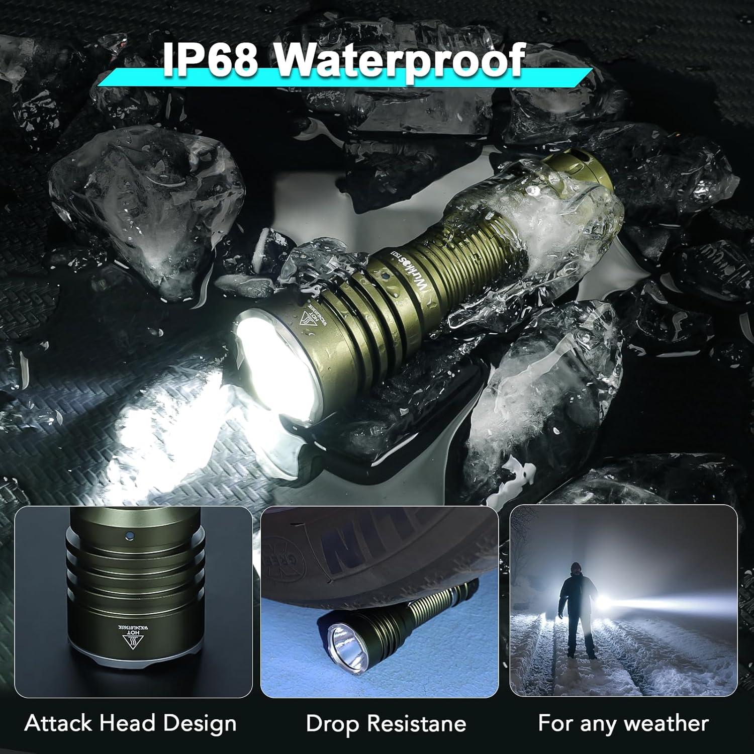 Linterna Táctica Wurkkos TS23 5000 Lúmenes Recargable IP68