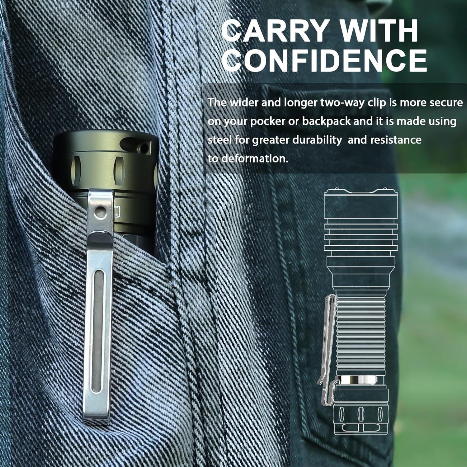 Linterna Táctica Wurkkos TS23 5000 Lúmenes Recargable IP68