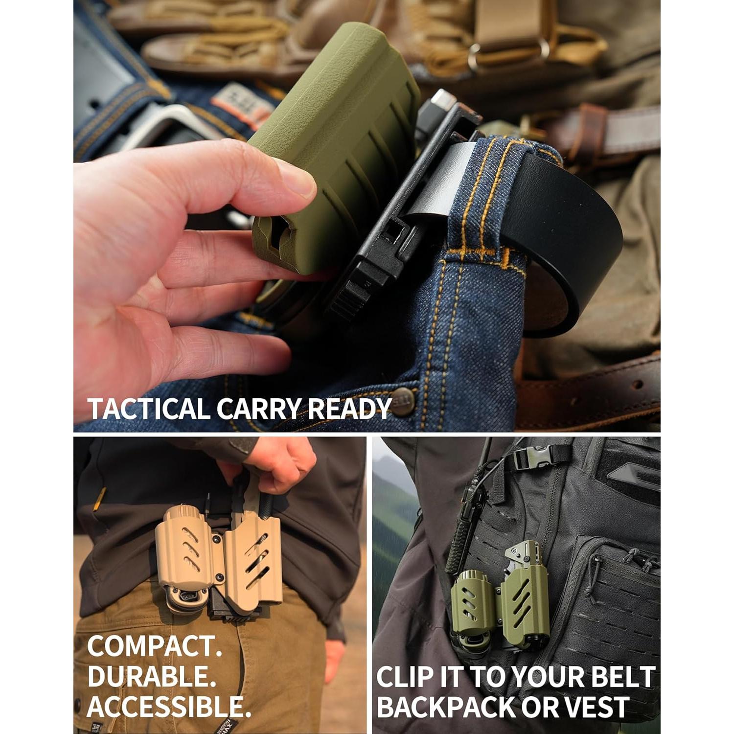 Herramienta Multiusos de Supervivencia Sayram SK1 - Cuchillo Táctico, Linterna LED, Encendedor de Arco, Generador de Manivela