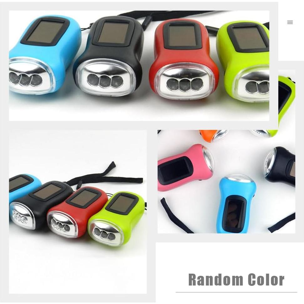 Linterna LED de Mano Hemobllo 3.5x5cm Solar y Manual