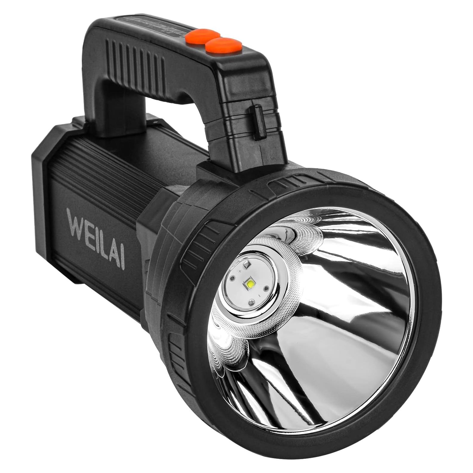 Linterna LED Recargable WEILAI 9600mA Luz Blanca Impermeable