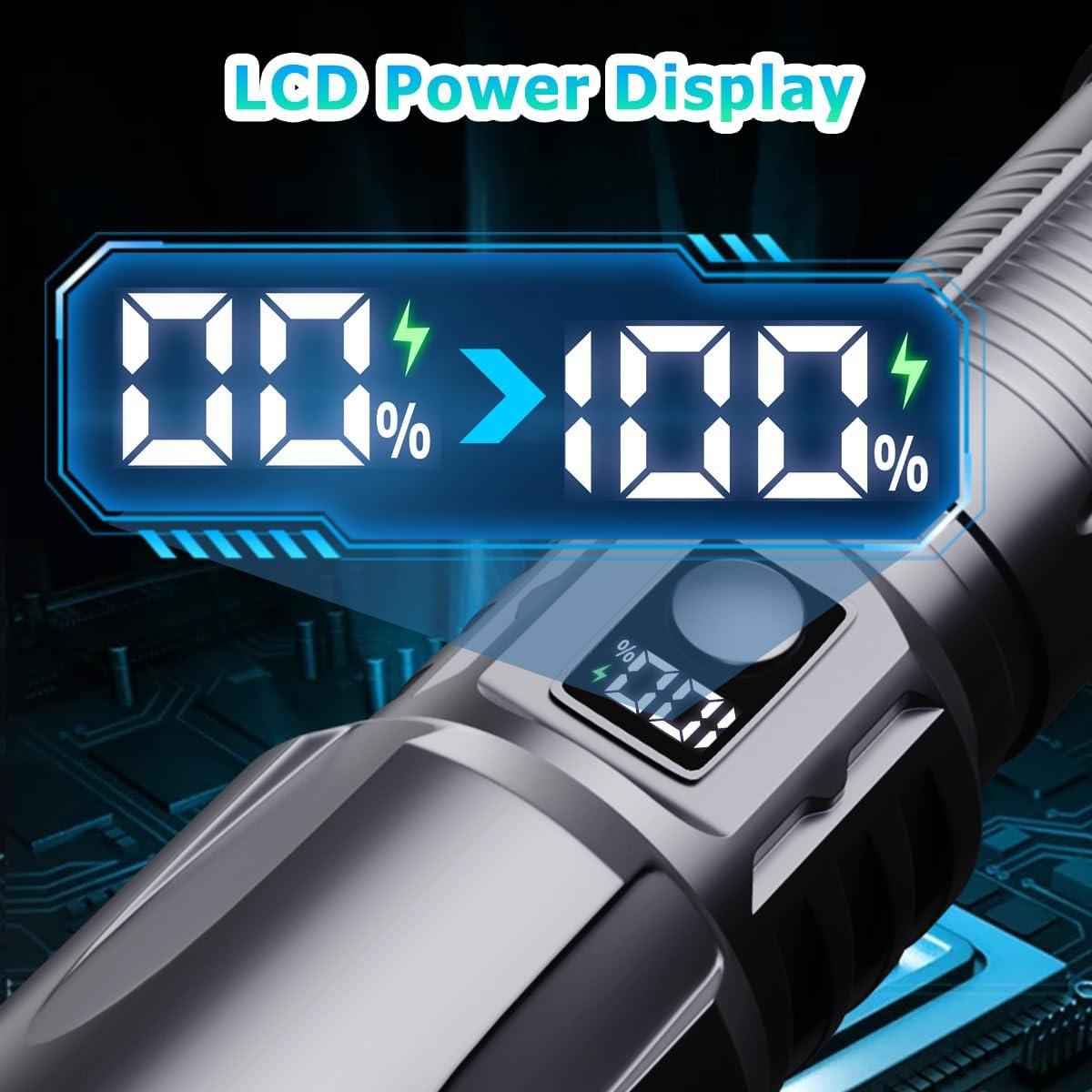 Linterna LED Recargable NAKCNM 3000 pies 5 Modos IP68