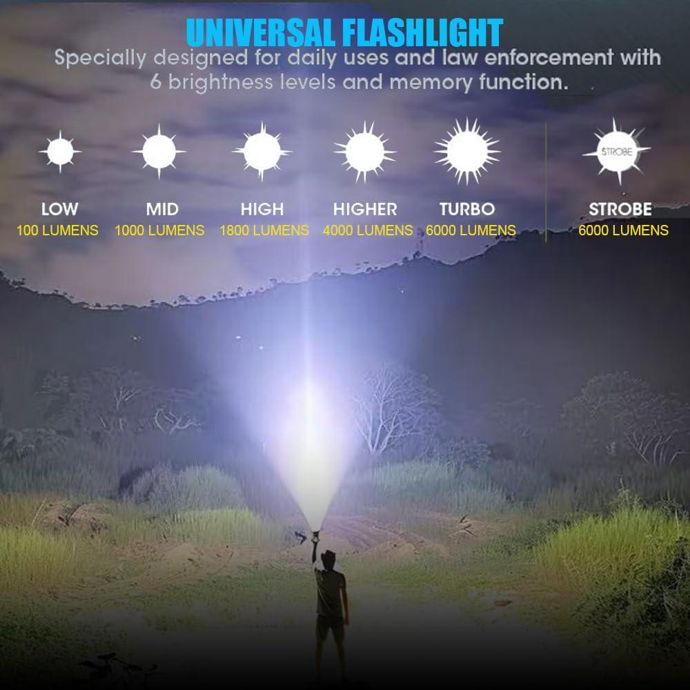 Linterna Táctica HAIKELITE AK01 6000 Lúmenes Recargable IP68