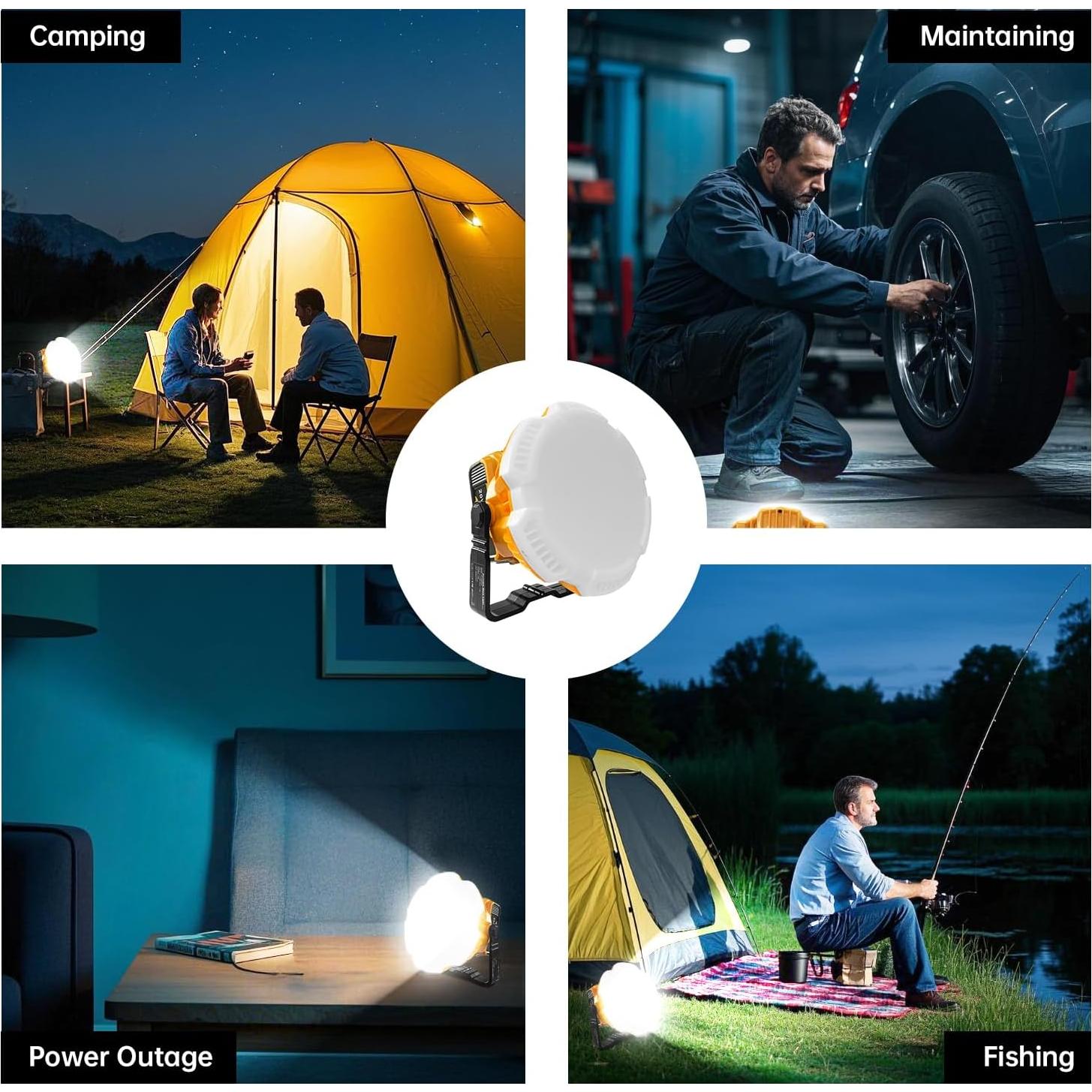 Linterna LED 24W Gruecoinno para Batería Dewalt 20V - 4 Modos