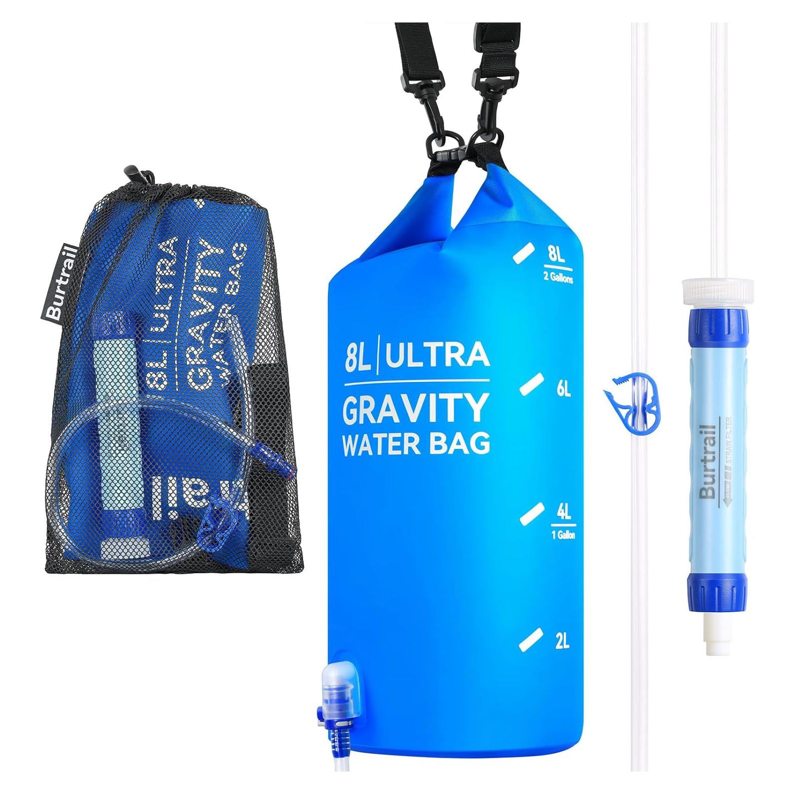 Sistema de Filtración de Agua Burtrail 8L Portátil para Camping