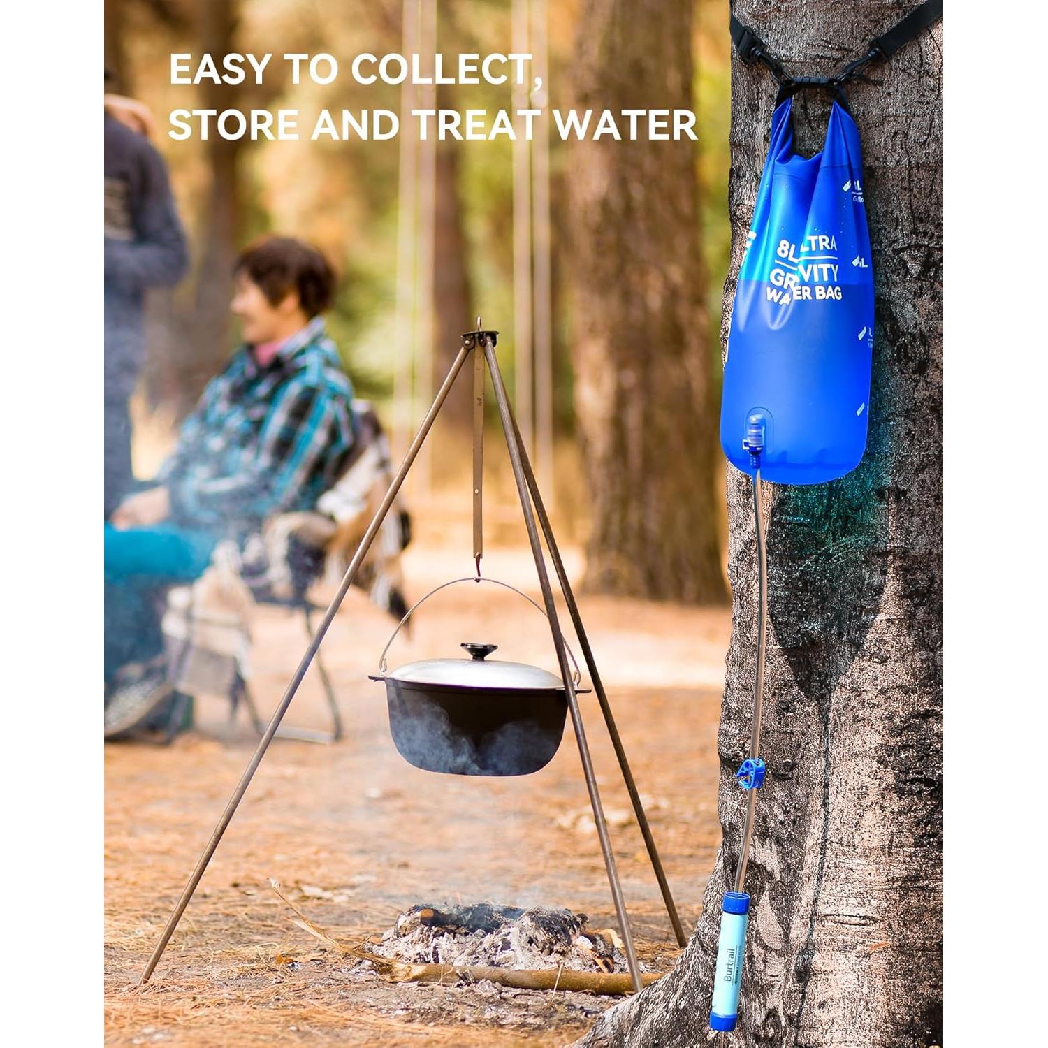 Sistema de Filtración de Agua Burtrail 8L Portátil para Camping