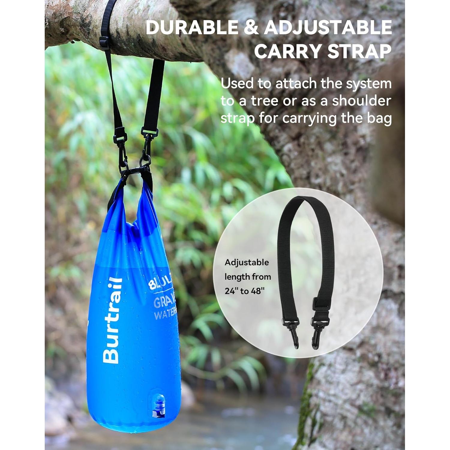 Sistema de Filtración de Agua Burtrail 8L Portátil para Camping