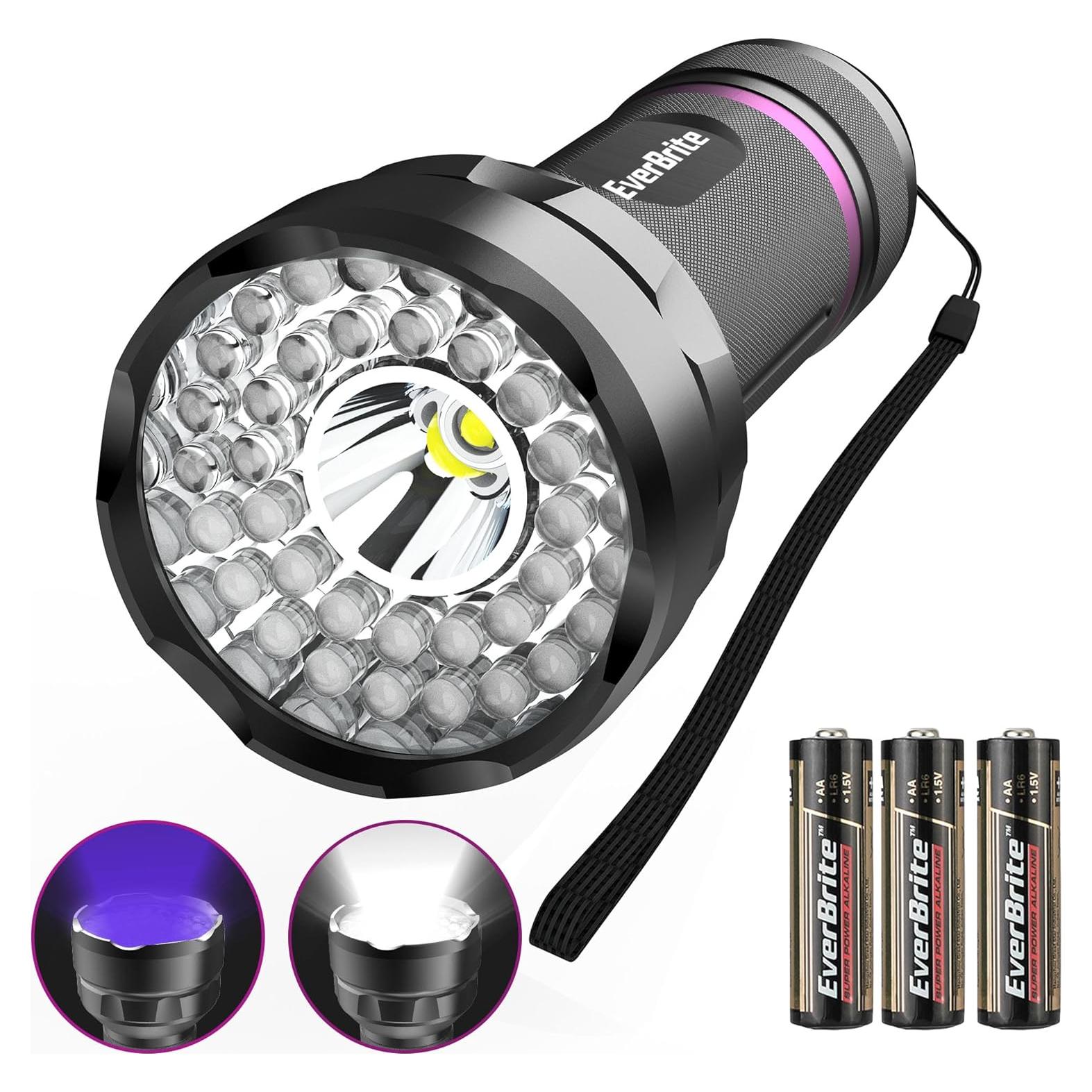 Linterna LED EverBrite 300 Lúmenes UV y Blanca para Camping