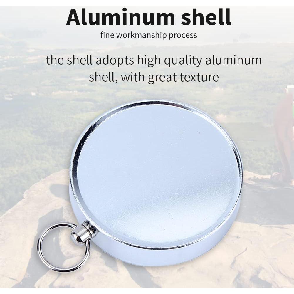 Brújula de bolsillo VGEBY para camping y senderismo - Aluminio
