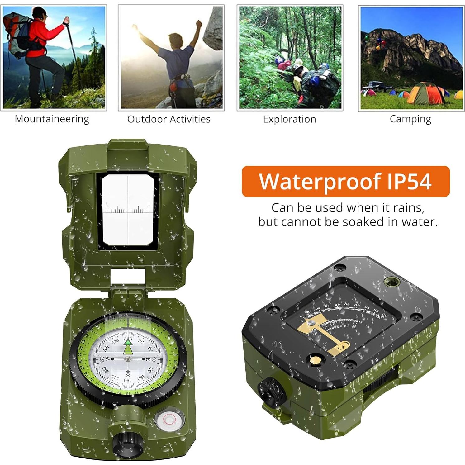 Brújula de Aluminio Proster PST215 IP54 con Clinómetro