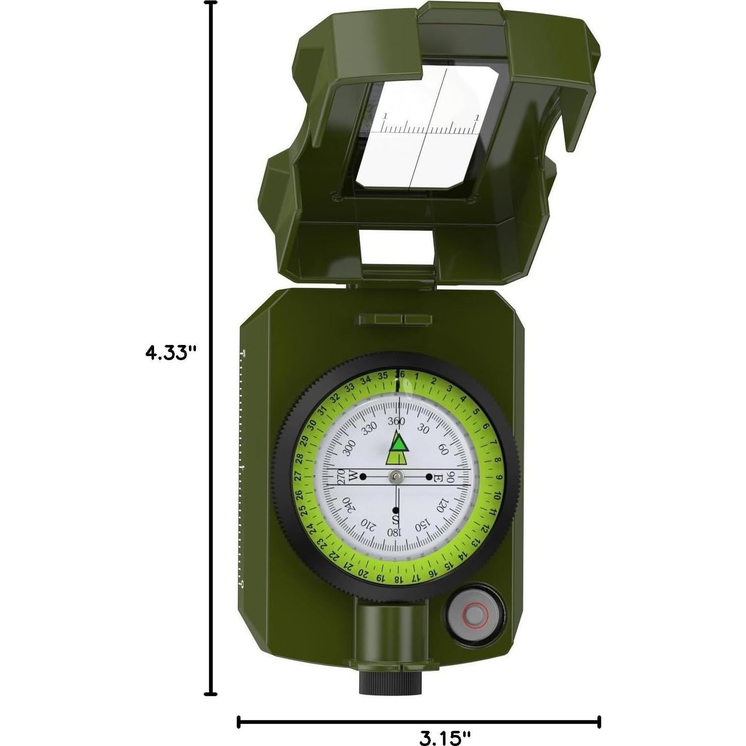 Brújula de Aluminio Proster PST215 IP54 con Clinómetro