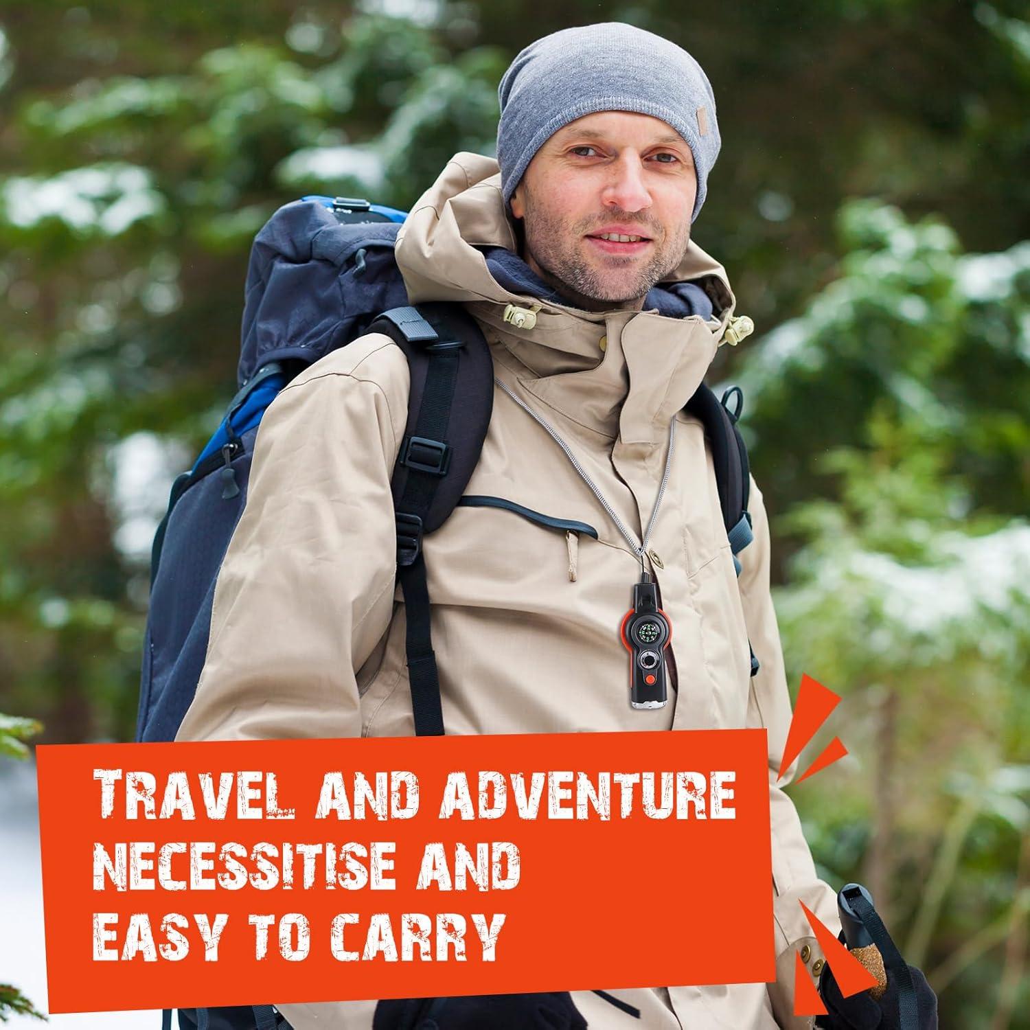 Paquete de 12 Silbatos de Emergencia Arrowbash 7 en 1