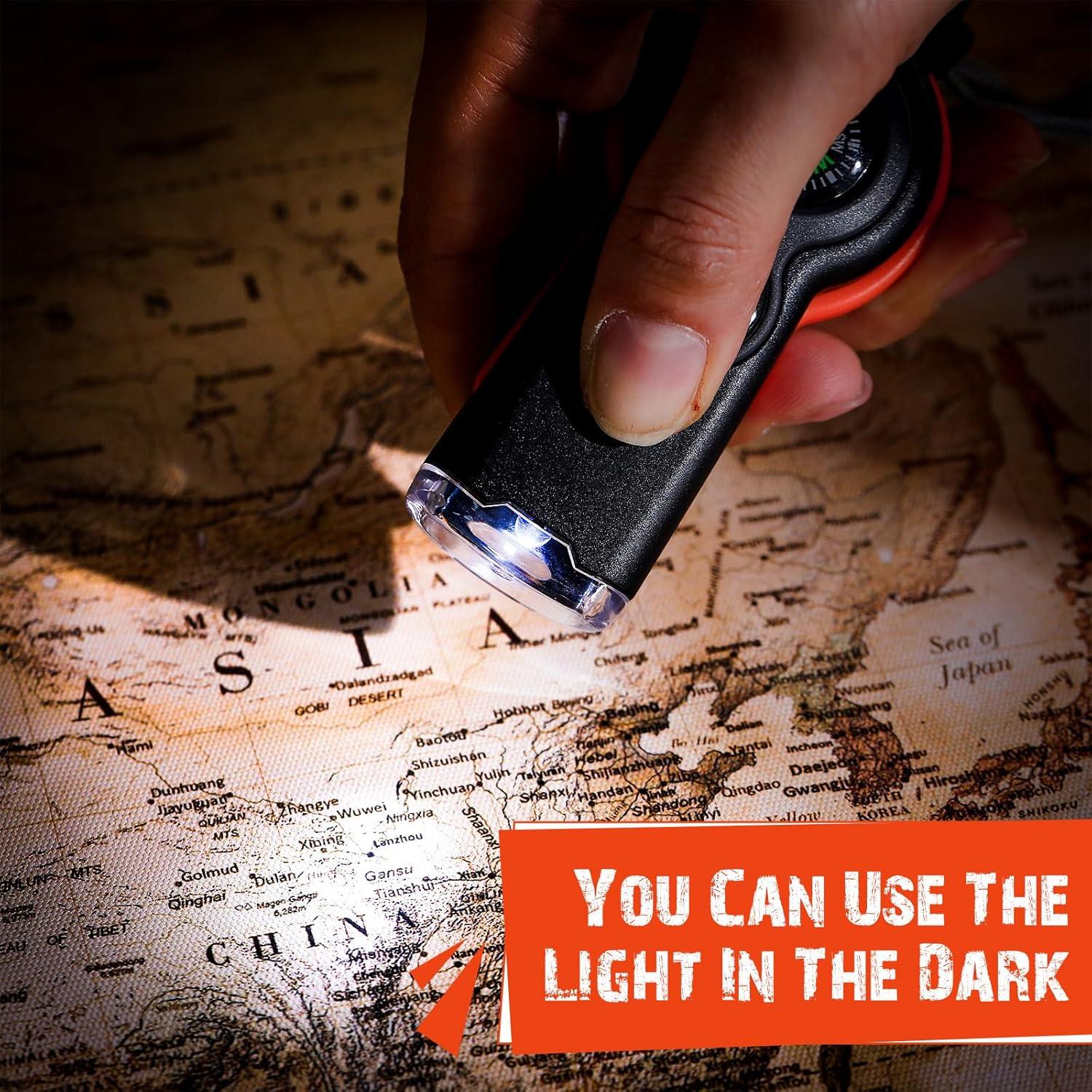 Paquete de 12 Silbatos de Emergencia Arrowbash 7 en 1