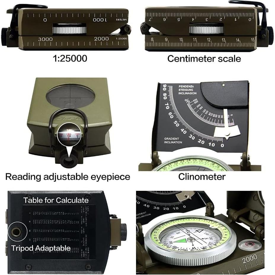 Brújula de Navegación EXPLORATION GADGET con Inclinómetro