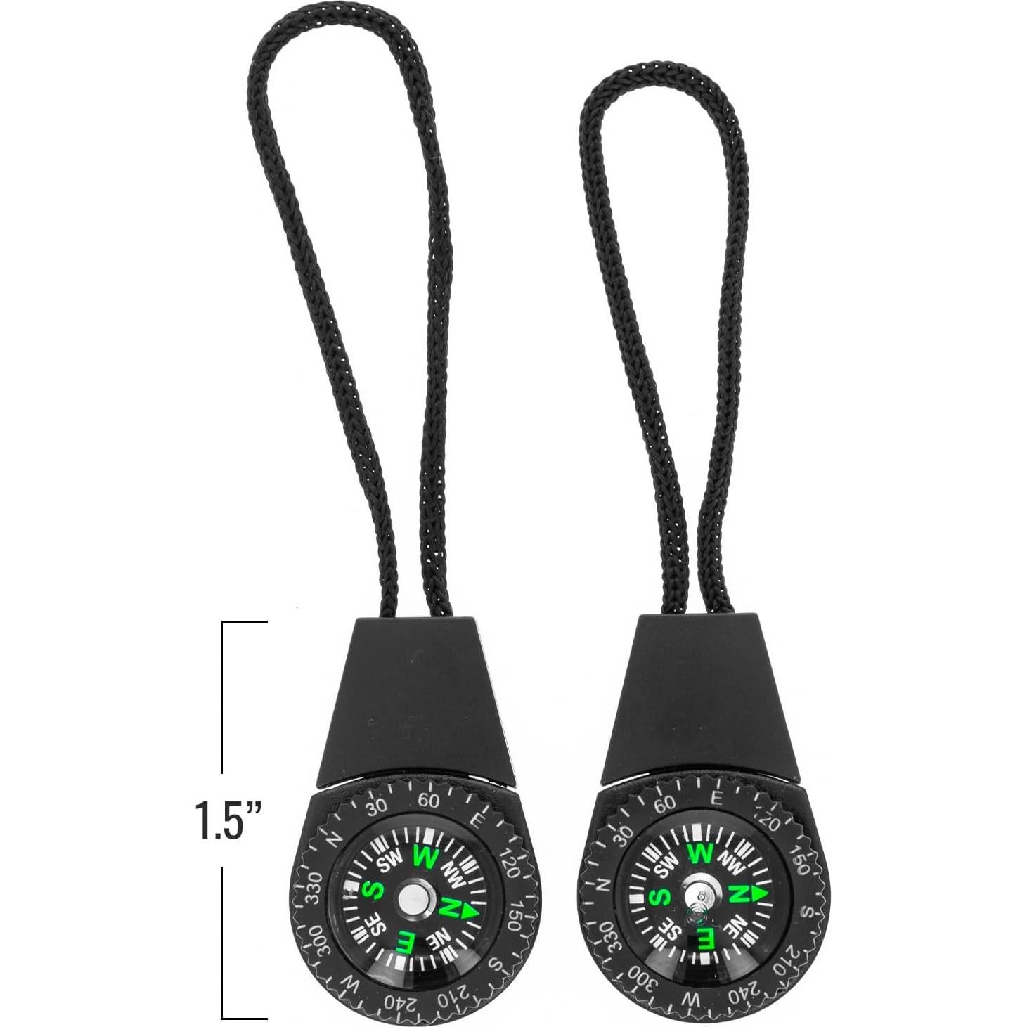 Brújula de Tirador de Cremallera ASR Outdoor - 2 Piezas