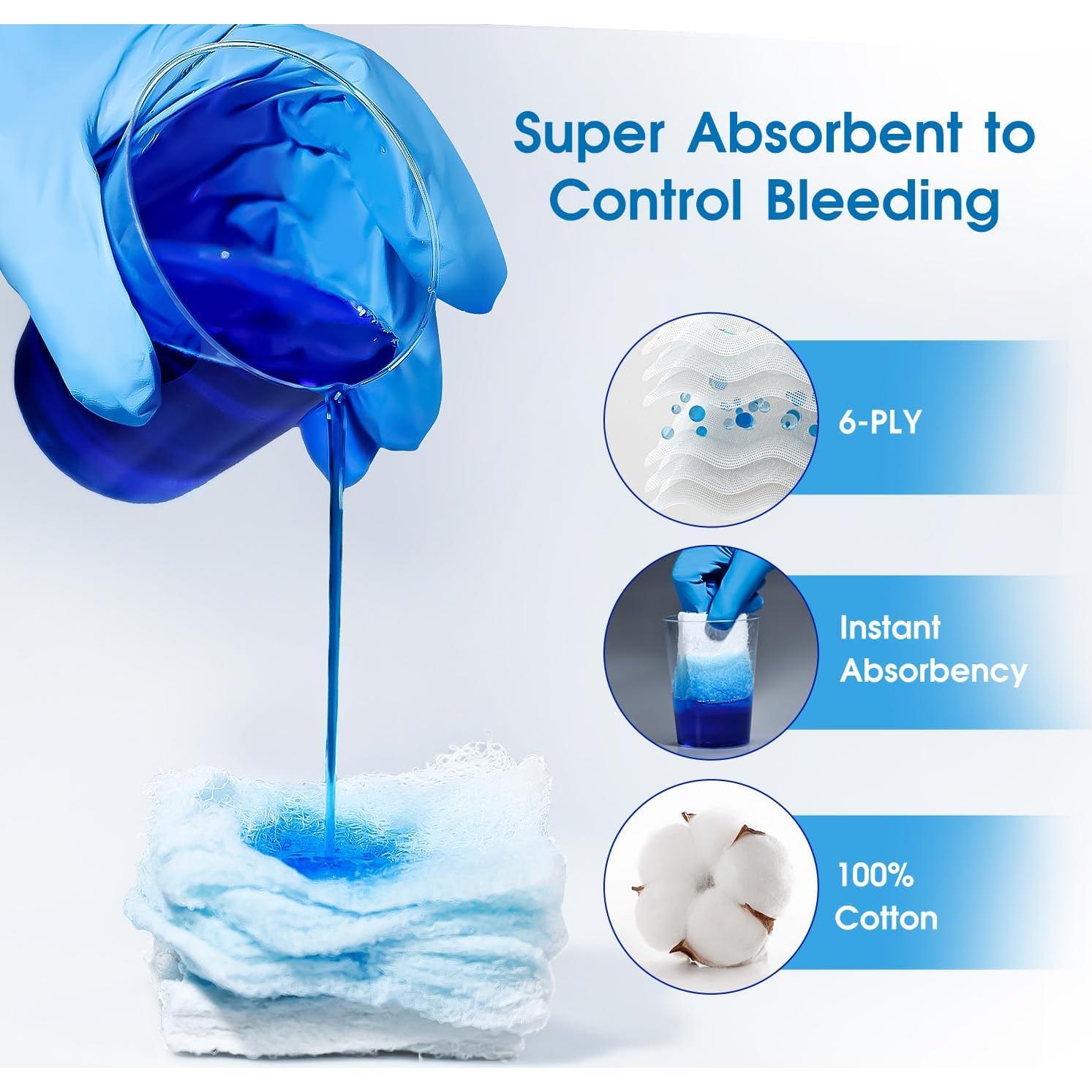 8 Paquetes de Gasa Comprimida Estéril SuccorWare 11.43 cm x 3.81 m