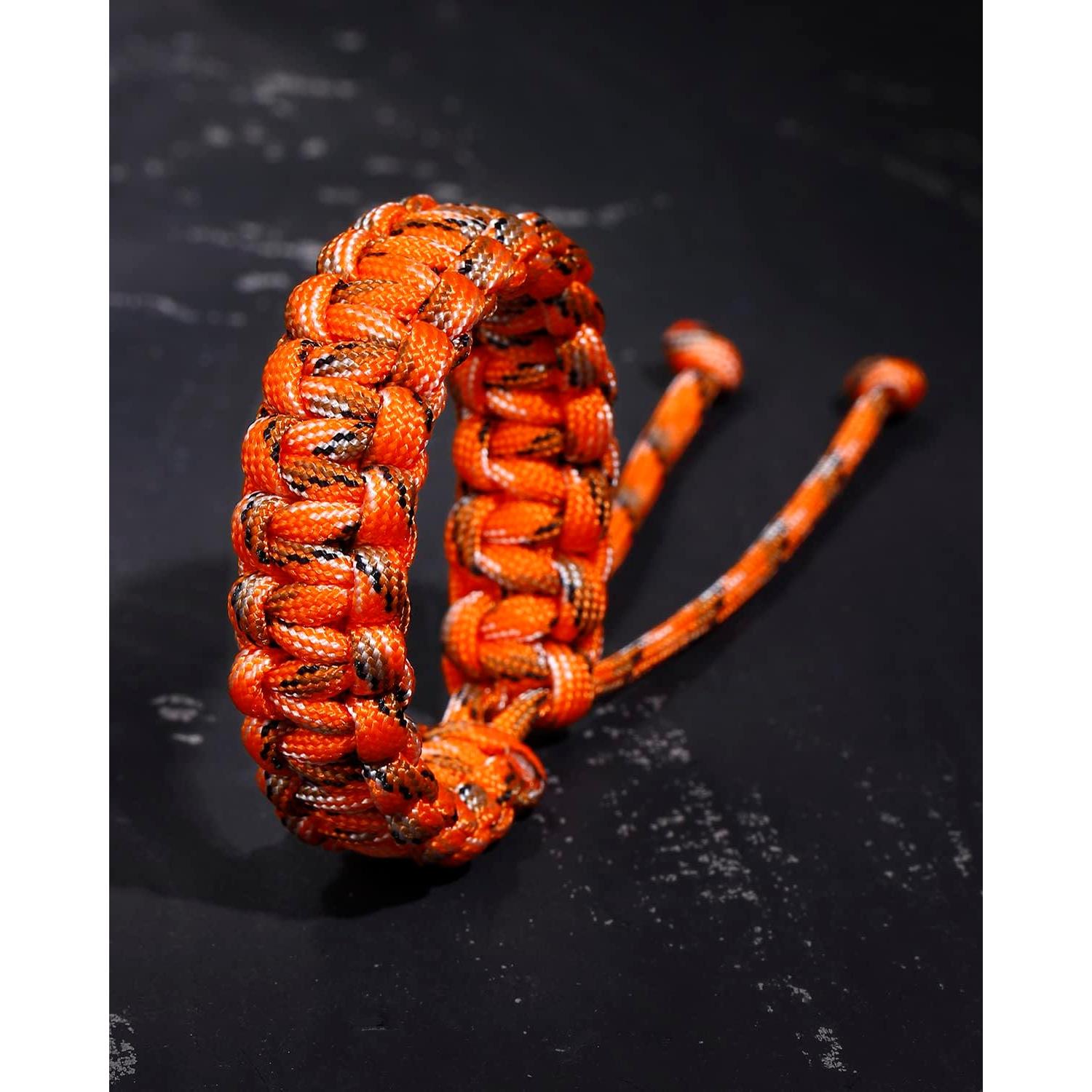 Pulseras de Supervivencia Jewever Paracord Ajustables Juego de 2