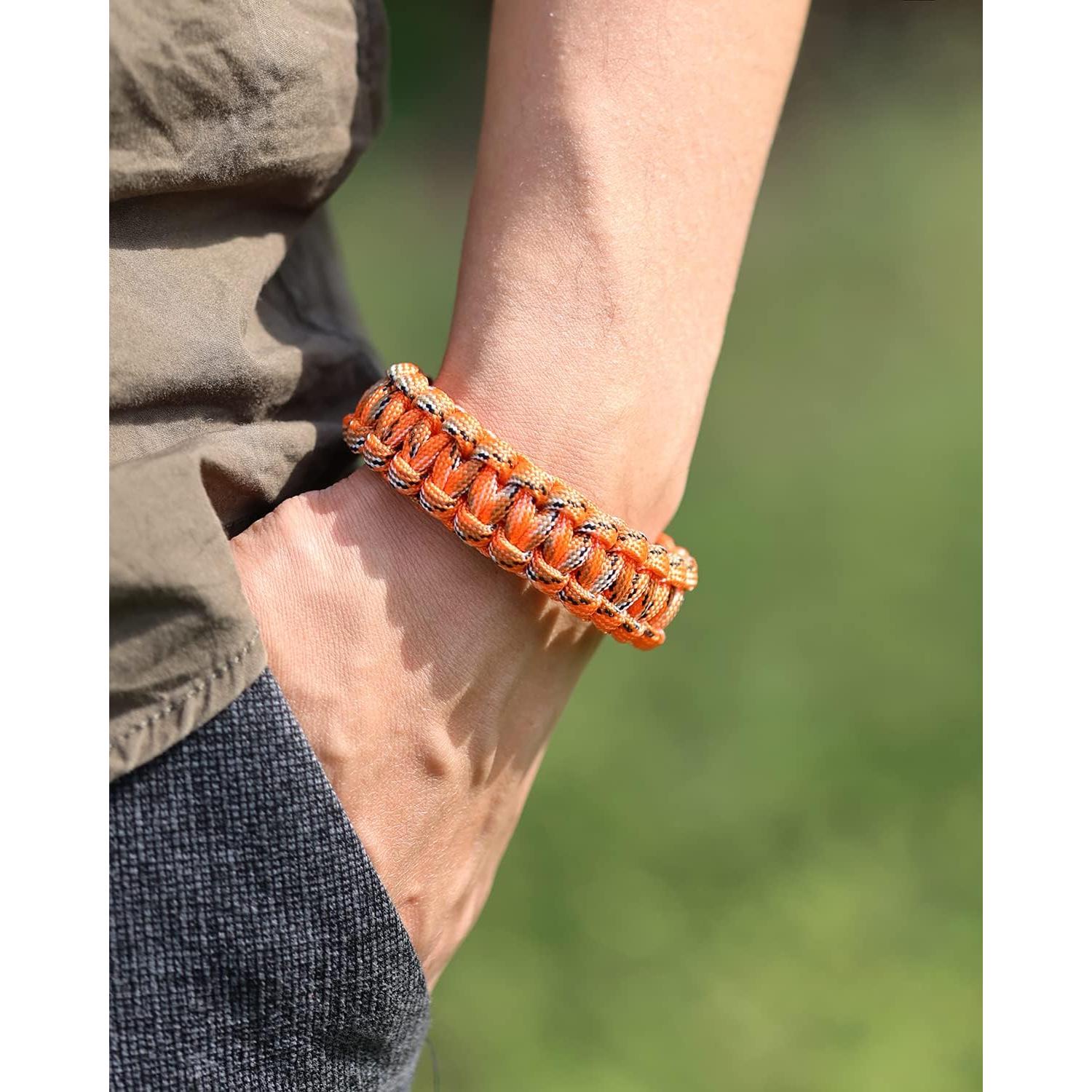 Pulseras de Supervivencia Jewever Paracord Ajustables Juego de 2