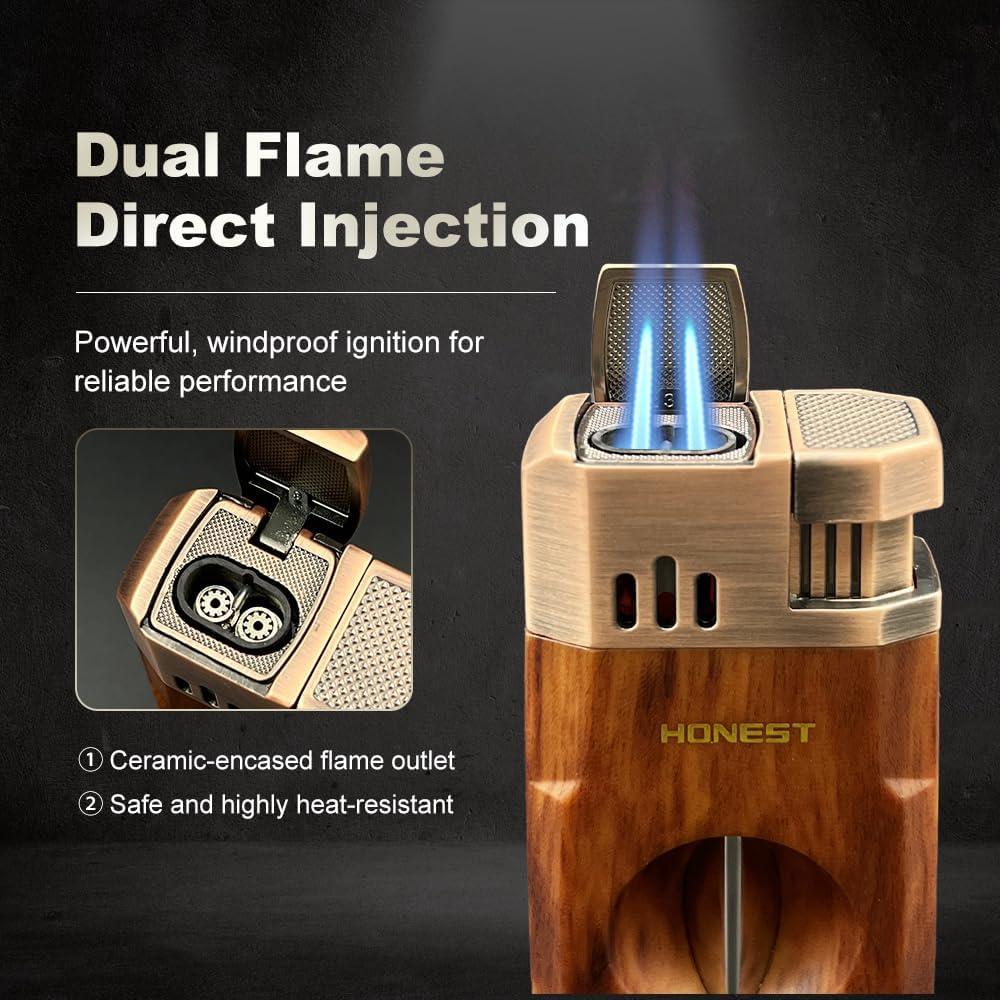 Encendedor Doble Llama Jet Tavlorionx Recargable Butano 8.6cm