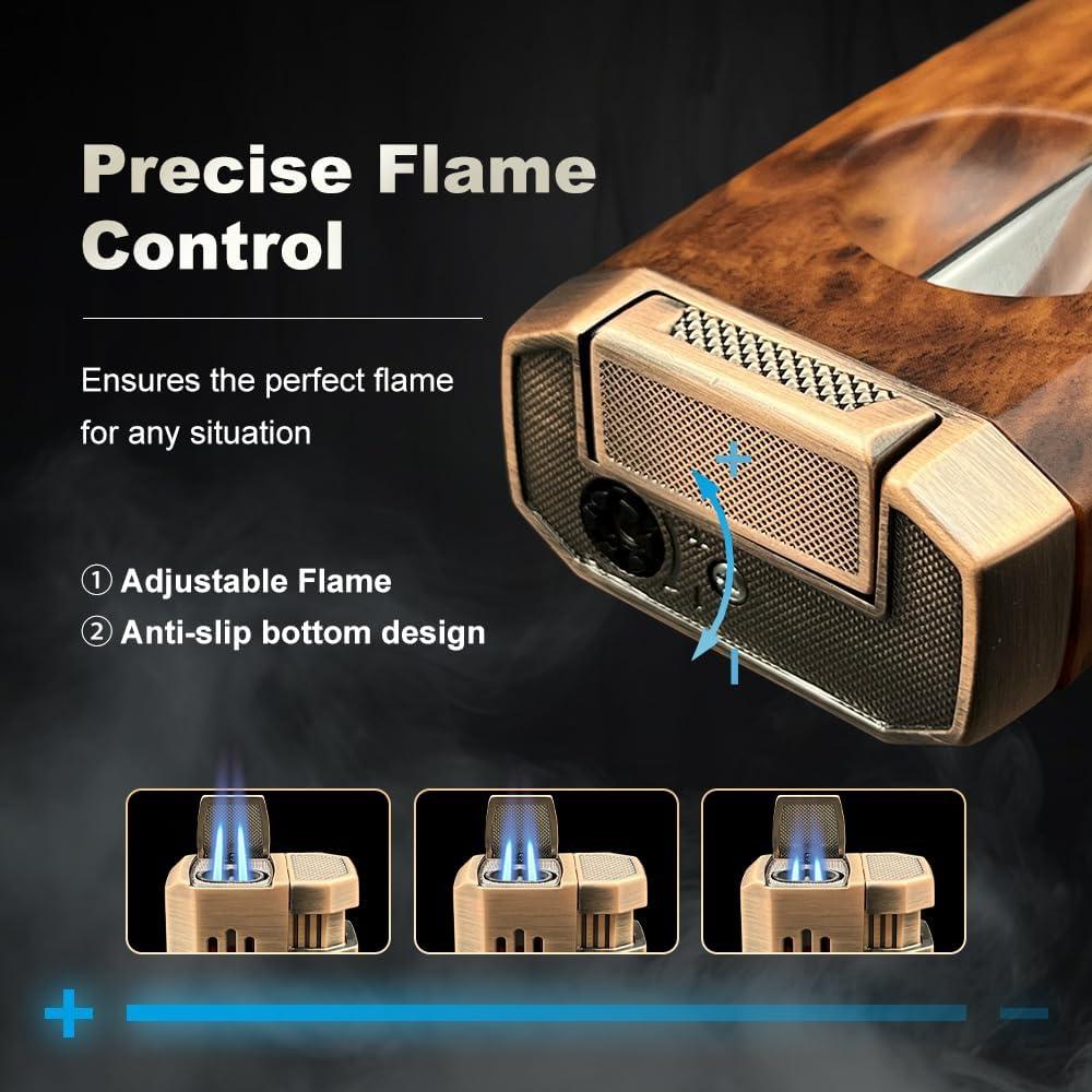 Encendedor Doble Llama Jet Tavlorionx Recargable Butano 8.6cm