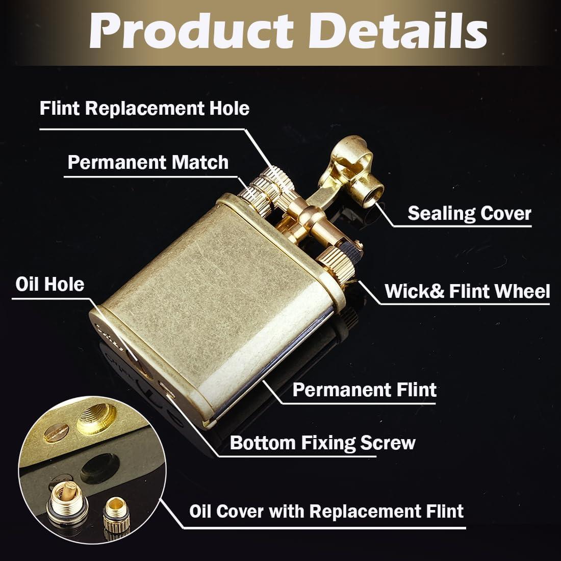 Encendedor Vintage Laicengo 2 en 1 Queroseno 99.7g