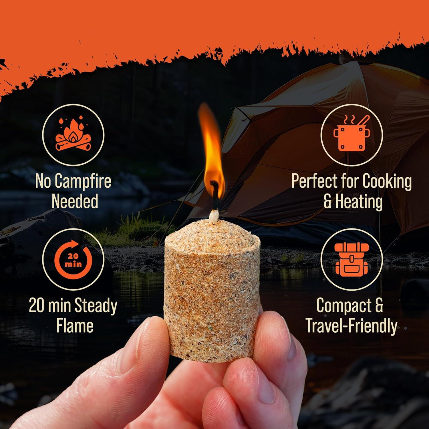 Iniciadores de fuego Mounty Ray - 8 pcs - 20 min de combustión