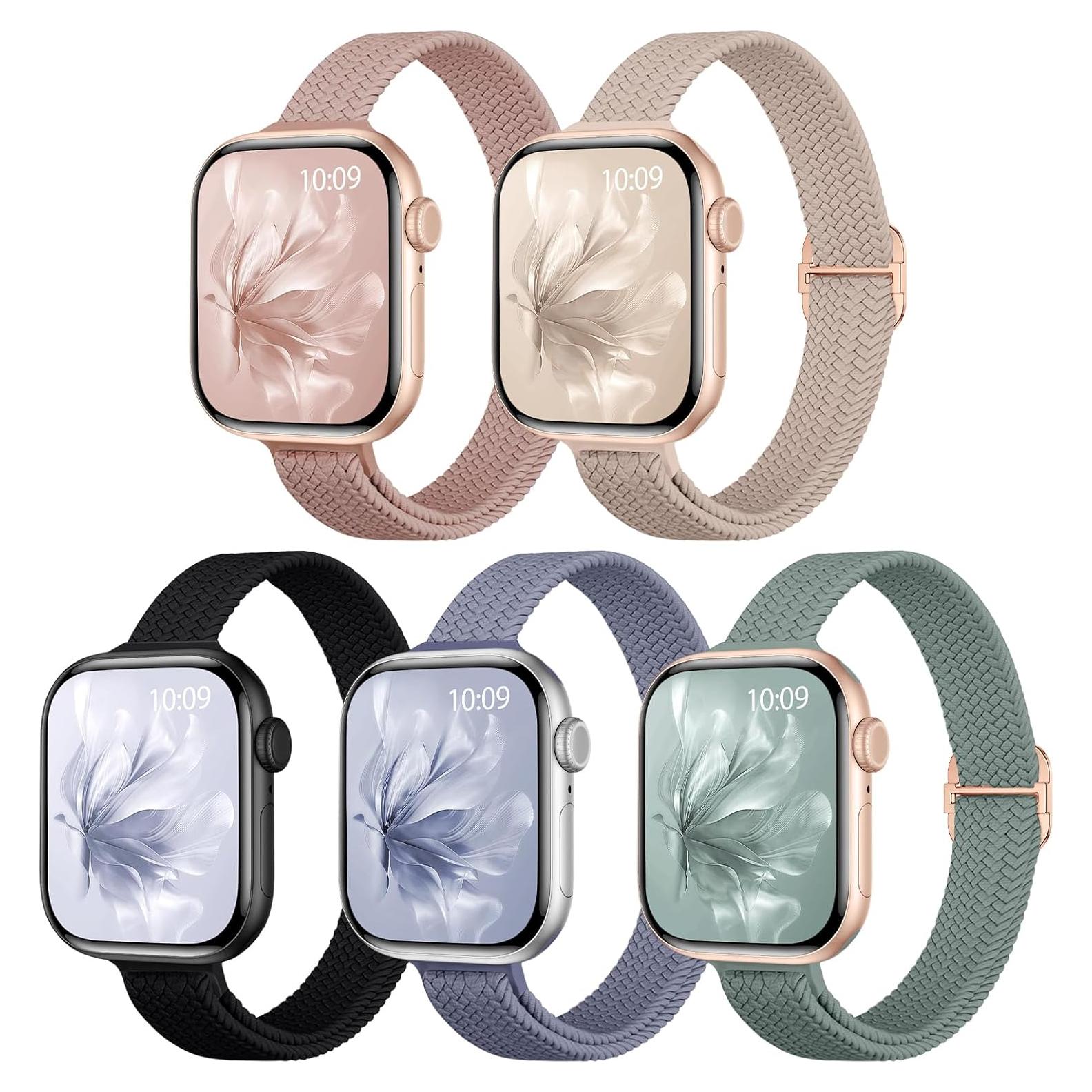 Paquete de 5 bandas elásticas Osochic para Apple Watch 38-49mm