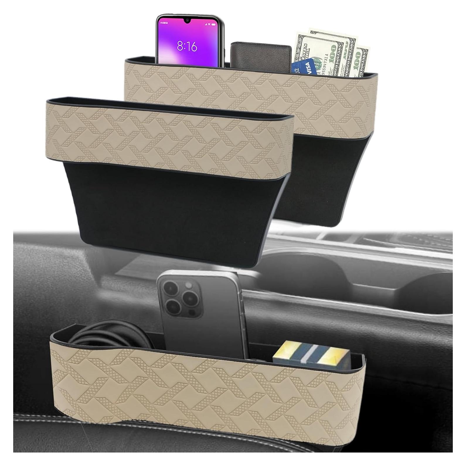 Organizador de Espacio entre Asientos Yuuaao Beige 2 Piezas