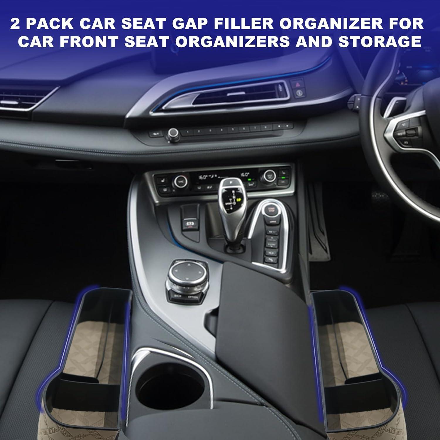 Organizador de Espacio entre Asientos Yuuaao Beige 2 Piezas