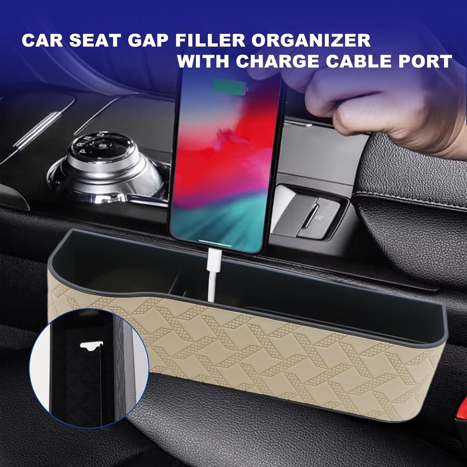 Organizador de Espacio entre Asientos Yuuaao Beige 2 Piezas