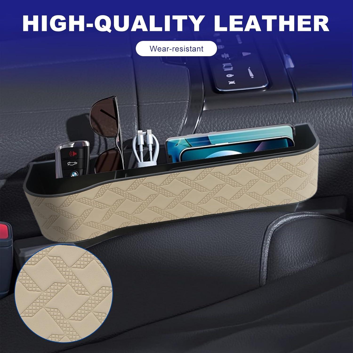 Organizador de Espacio entre Asientos Yuuaao Beige 2 Piezas